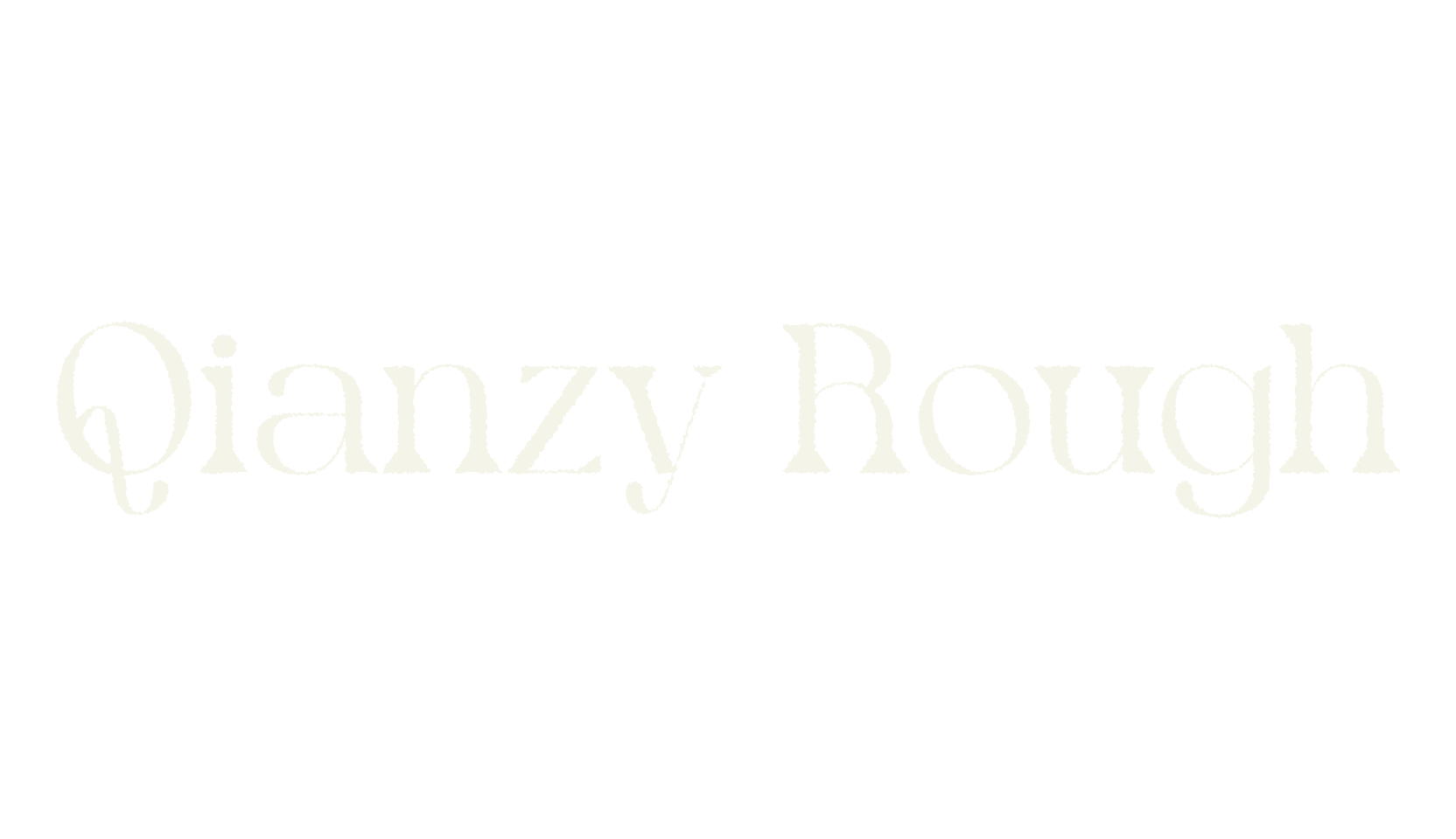 Qianzy Rough, logo font preview