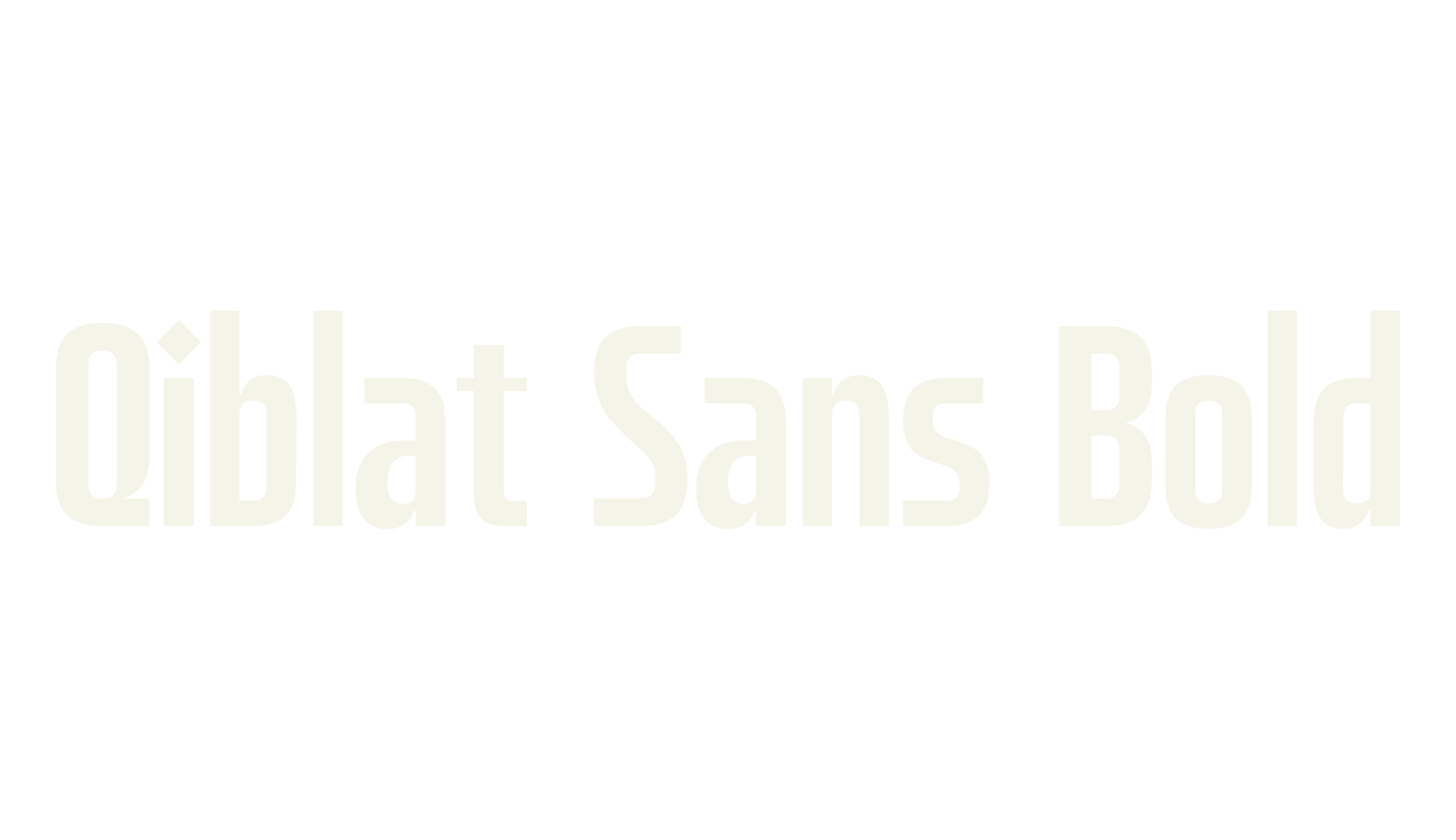 Qiblat Sans Bold, sans serif font preview