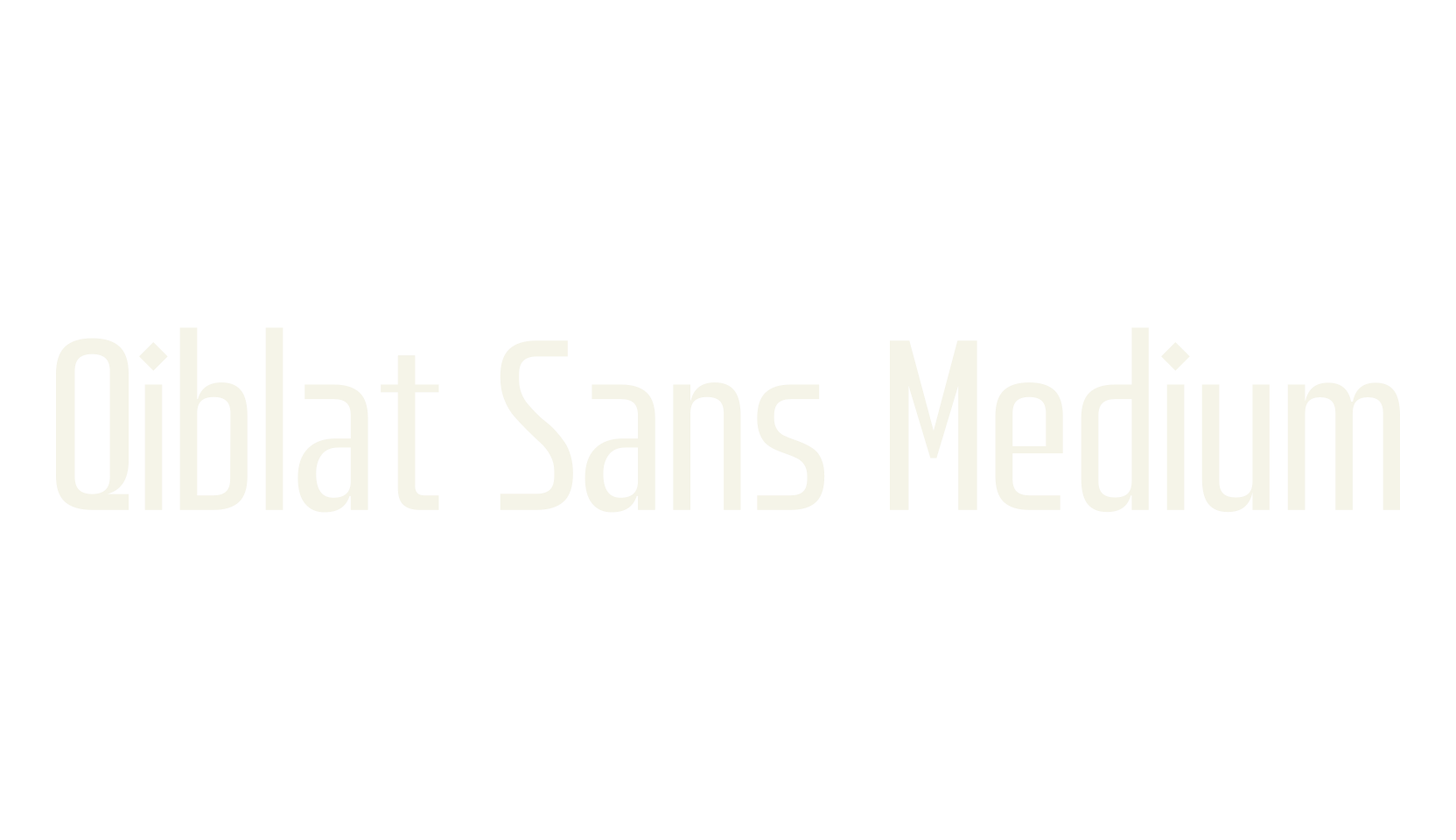 Qiblat Sans Medium, sans serif font preview