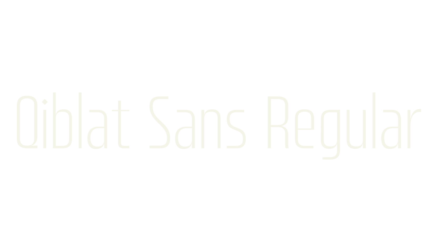 Qiblat Sans Regular, sans serif font preview