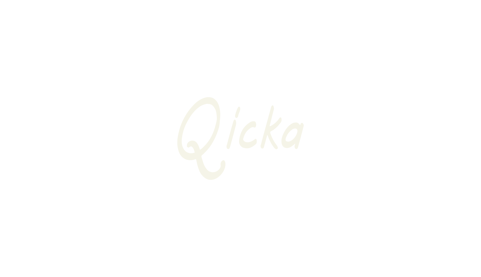 Qicka, cursive font preview