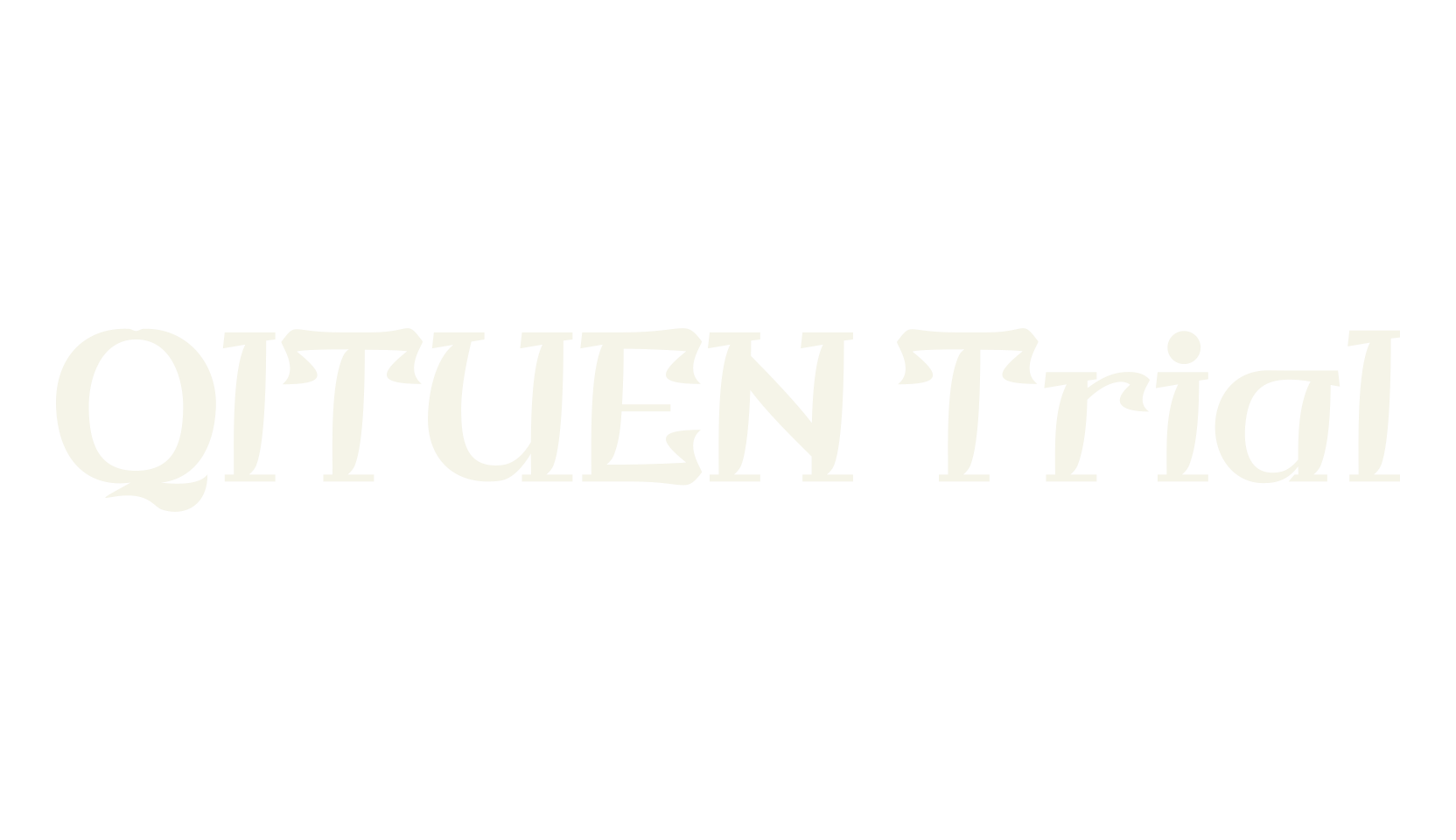 QITUEN Trial, serif font preview