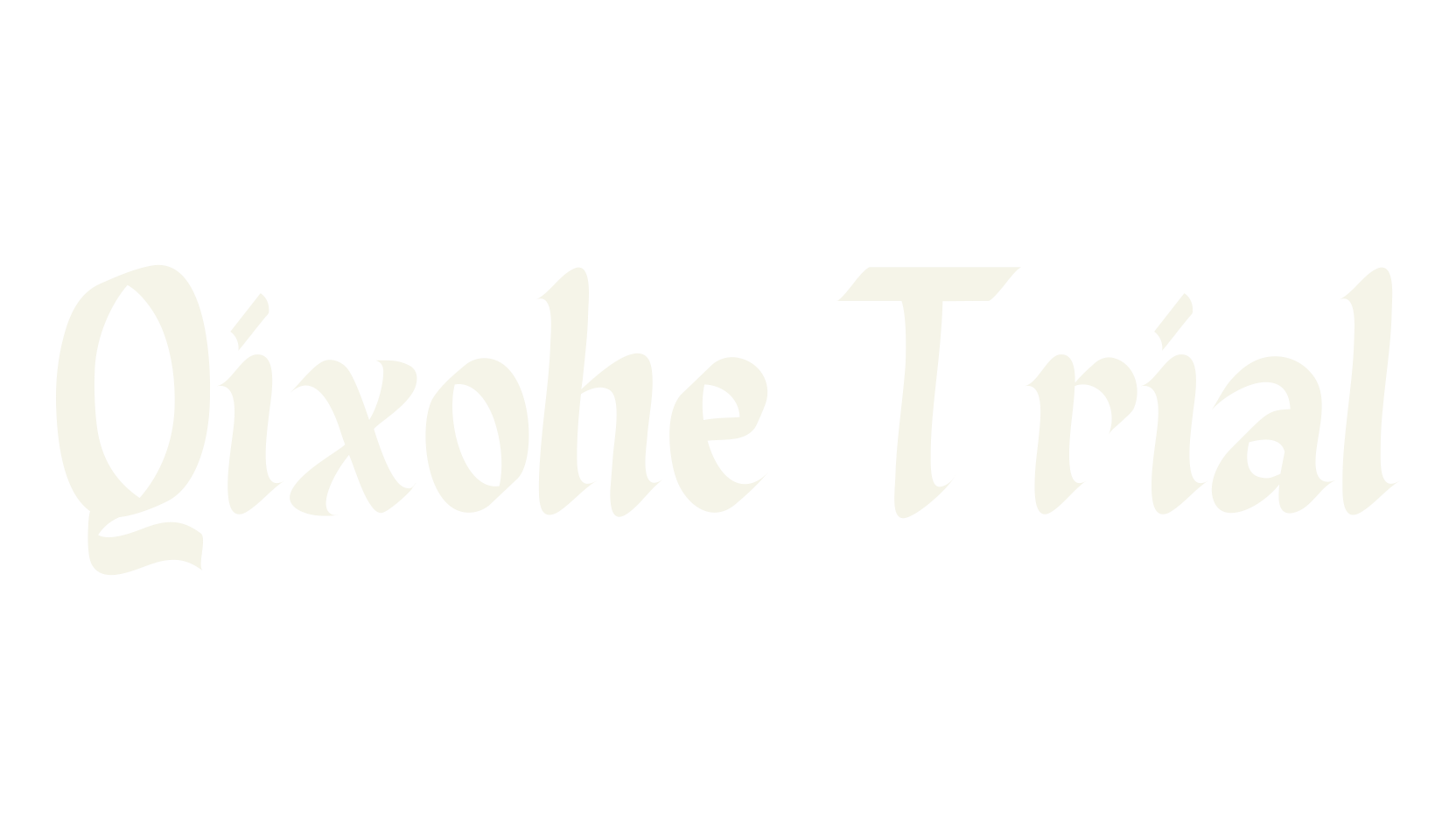 Qixohe Trial, blackletter font preview