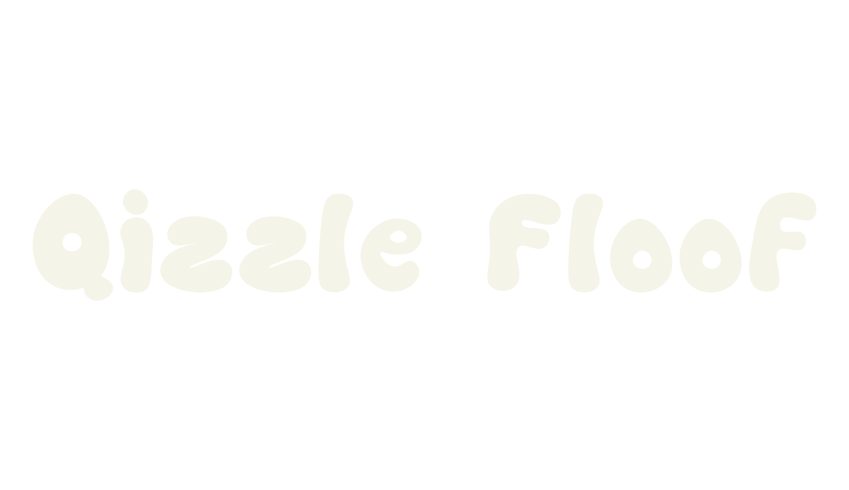 Qizzle Floof, funky font preview