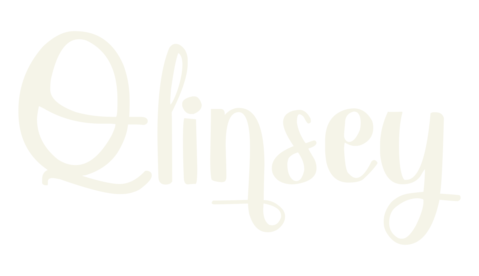 Qlinsey, script font preview