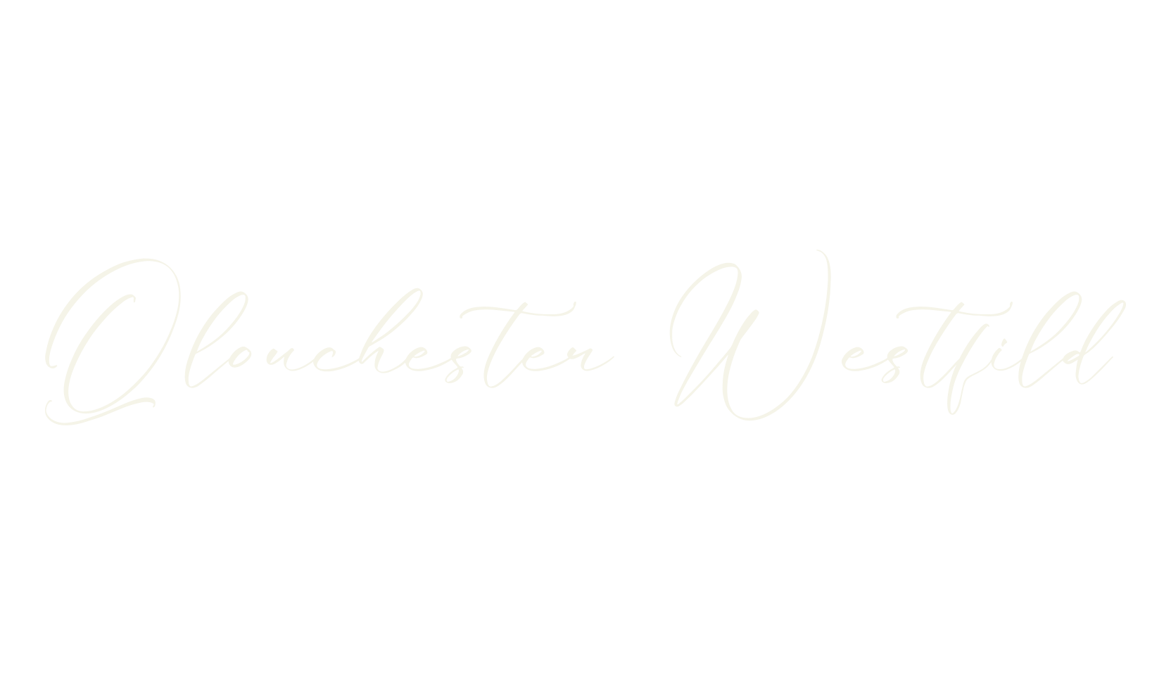 Qlouchester Westfild, script font preview