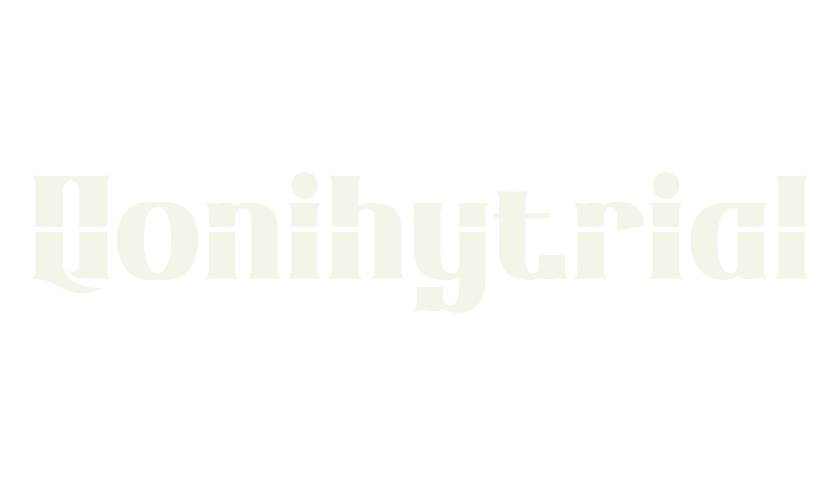 Qonihytrial, retro font preview