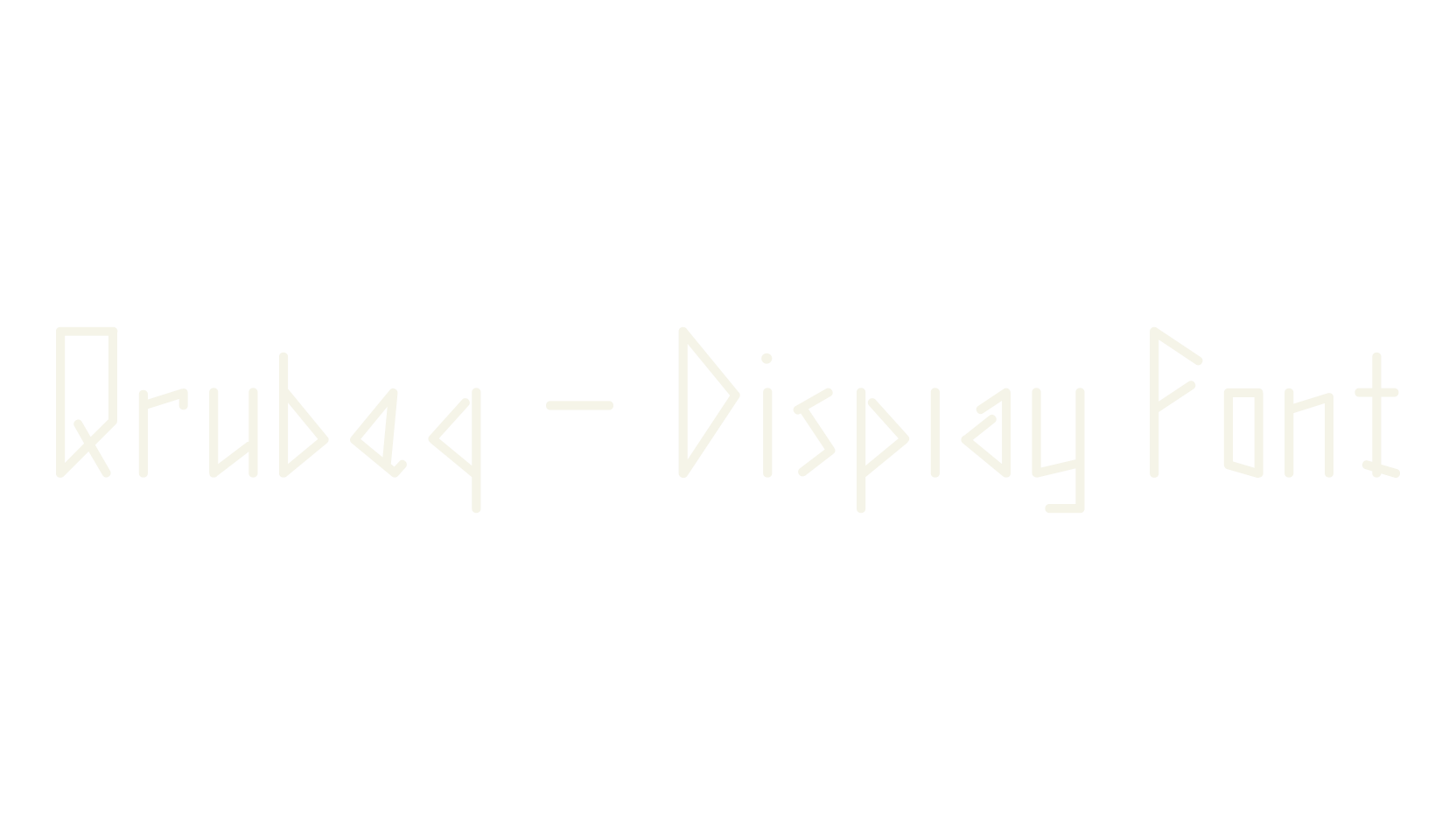 Qrubeg - Display Font, outline font preview