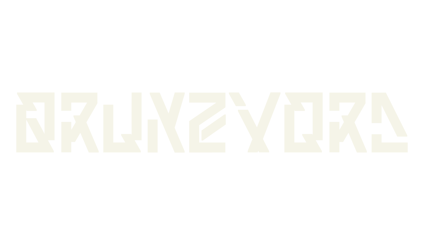 Qrunzvord, alphabet font preview