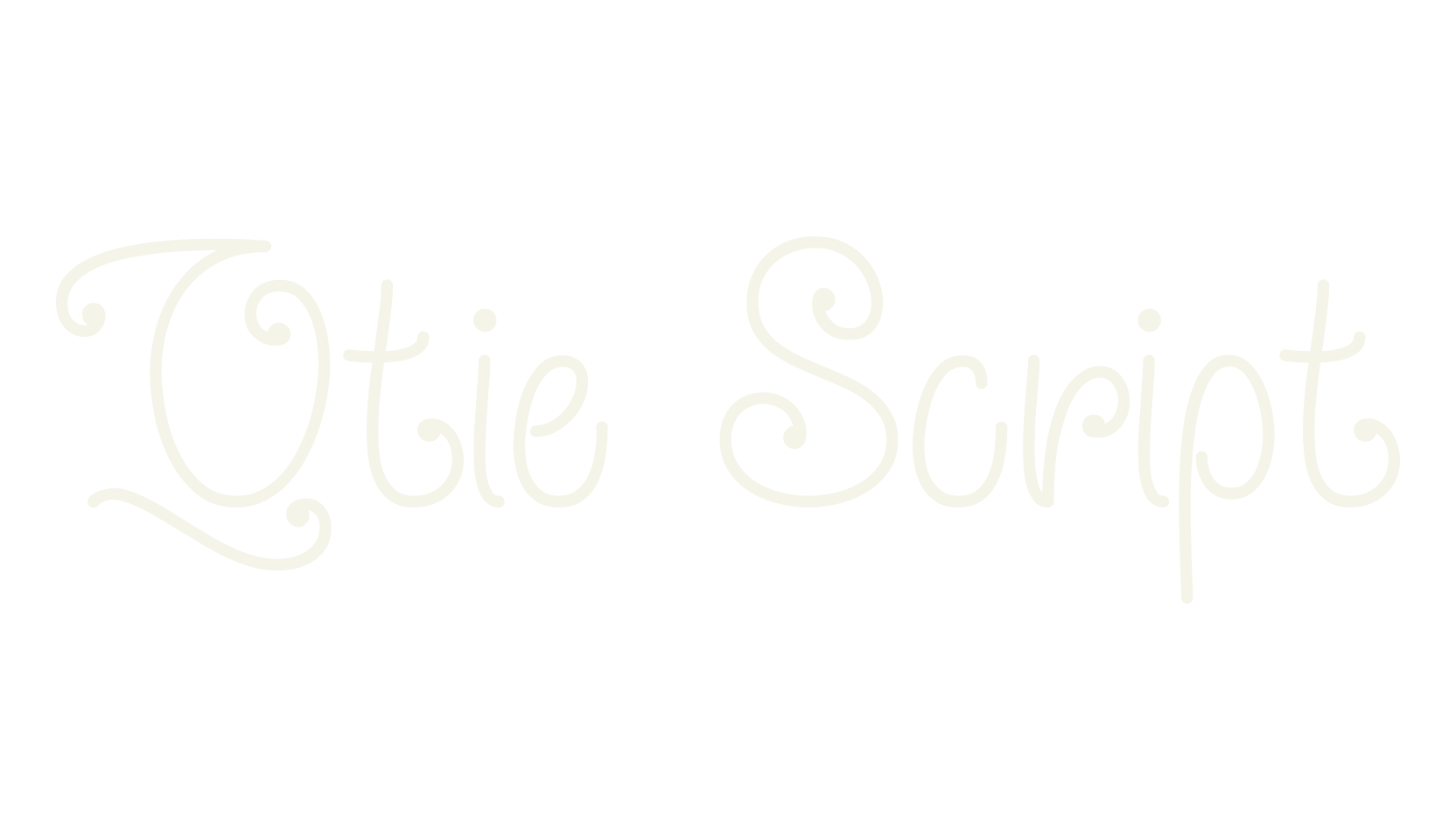 Qtie Script, handwritten font preview