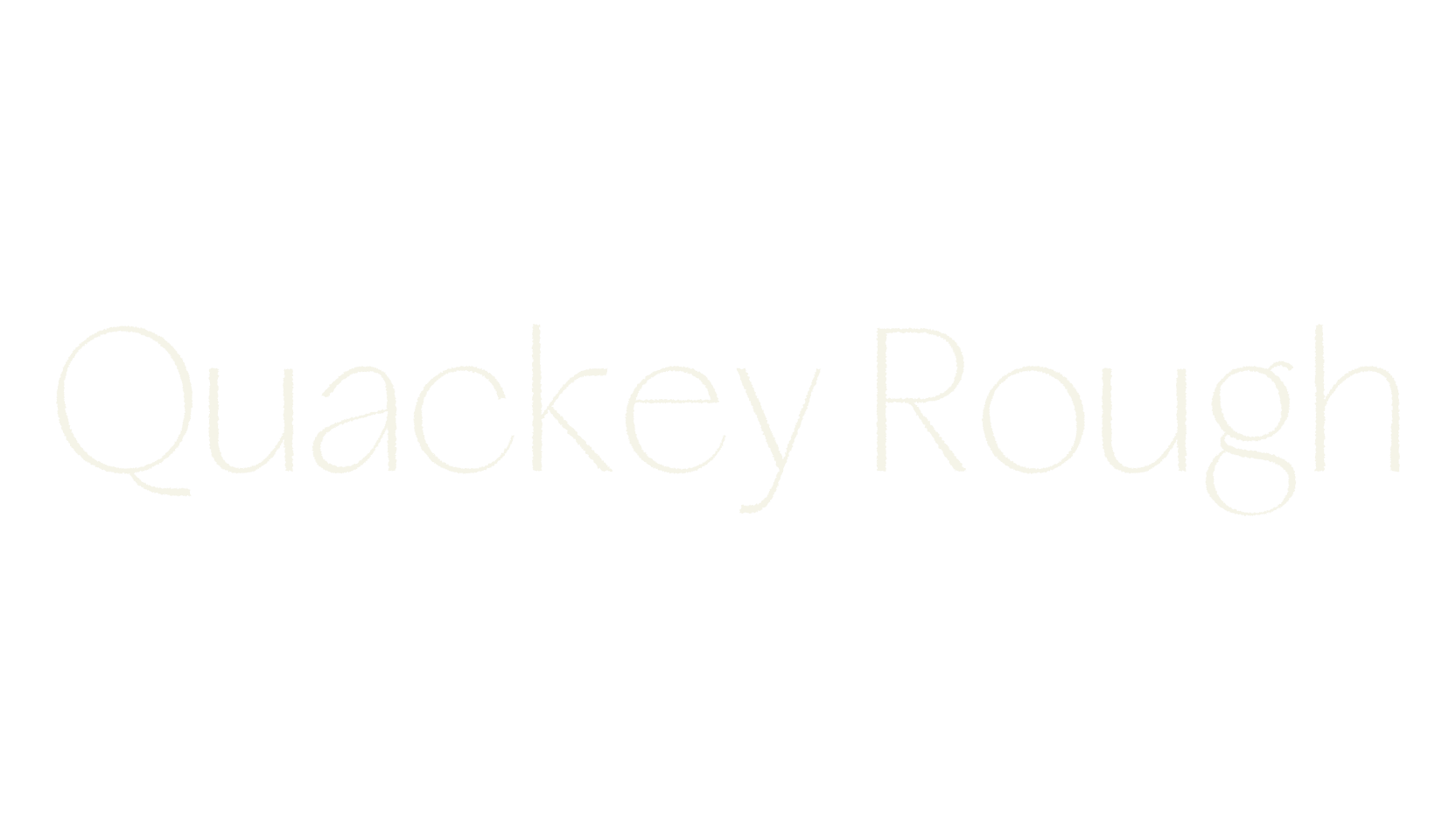Quackey Rough, rough font preview