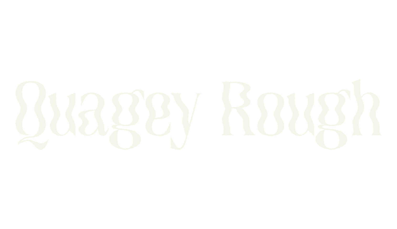 Quagey Rough, psychedelic font preview