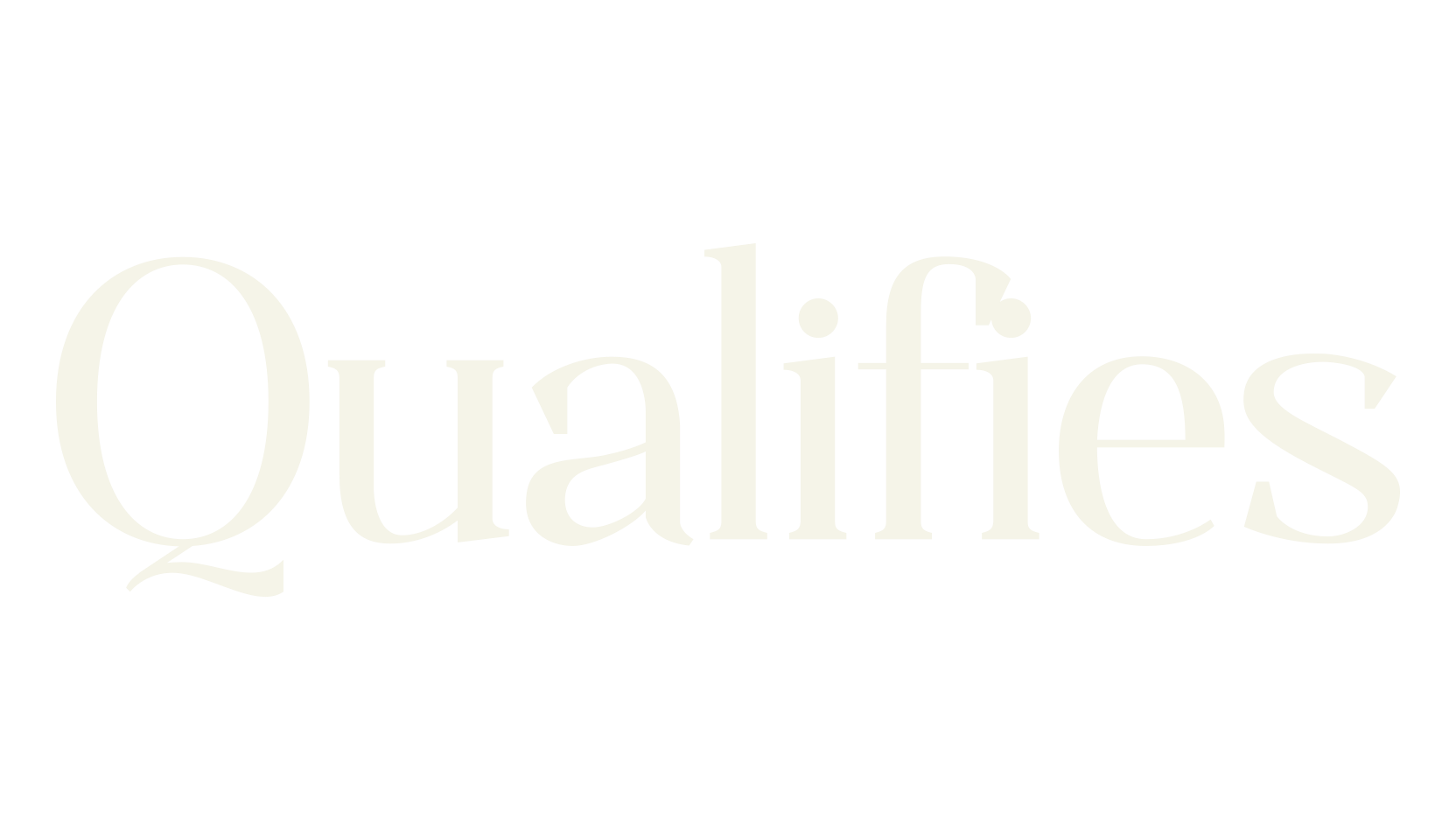 Qualifies, sans serif font preview