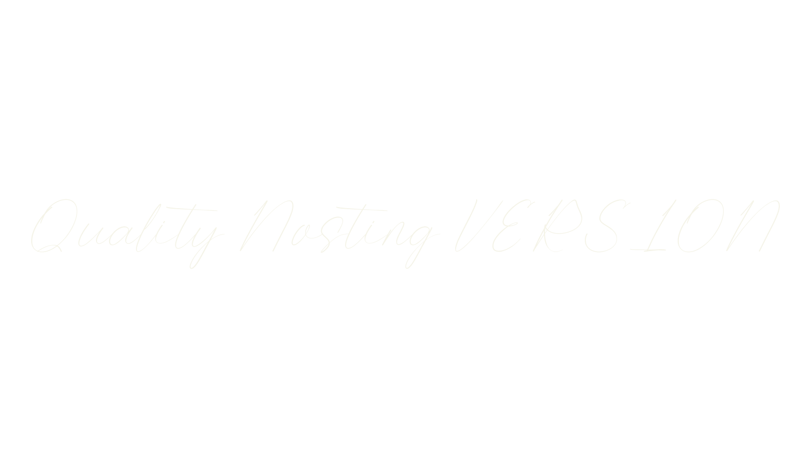 Quality Nosting VERSION, script font preview