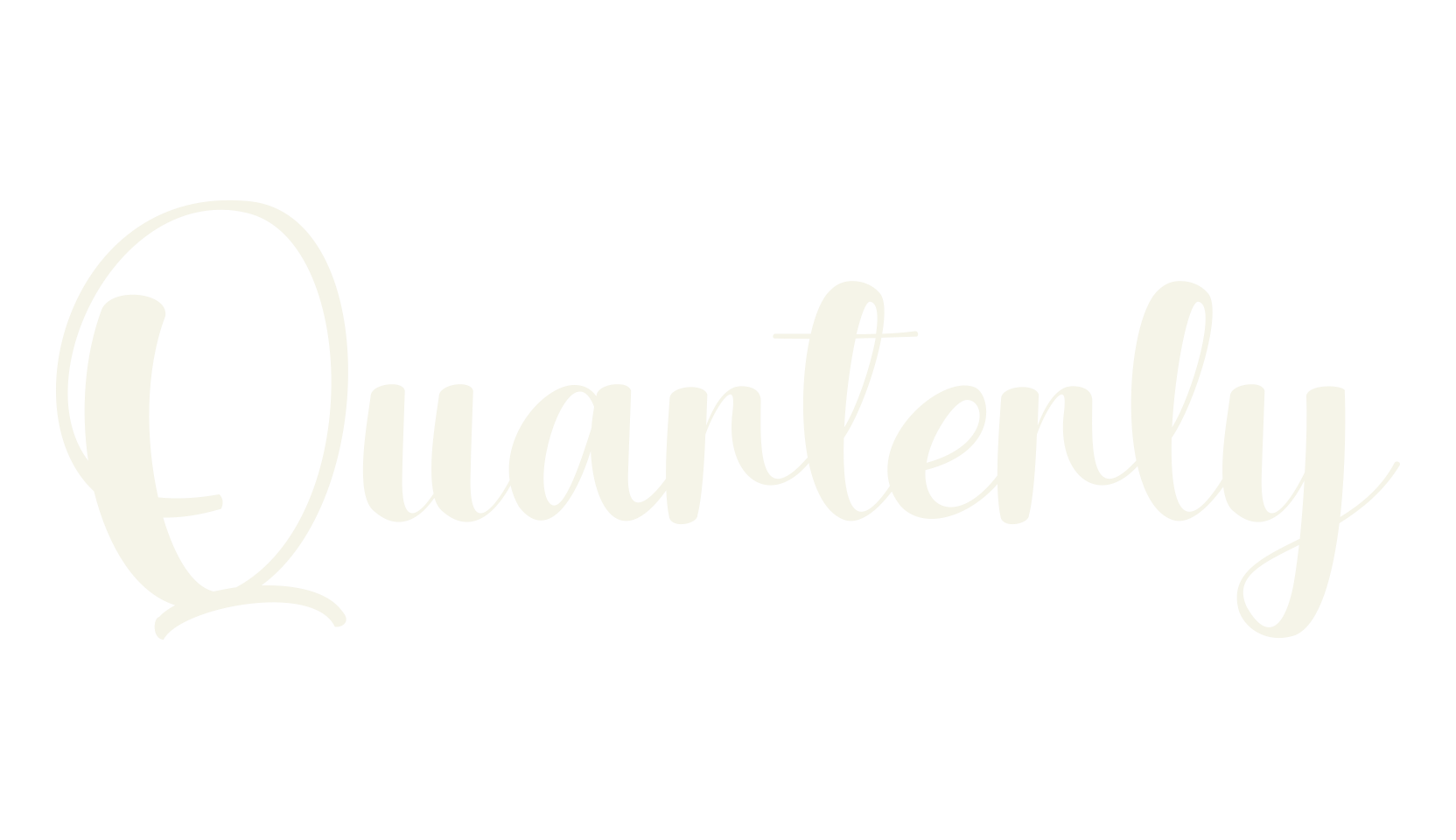 Quarterly, handwriting font preview