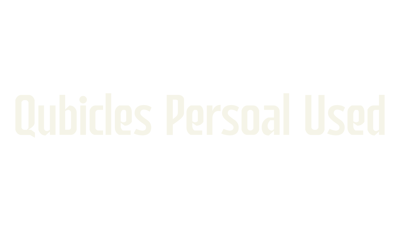 Qubicles Persoal Used, sci-fi font preview
