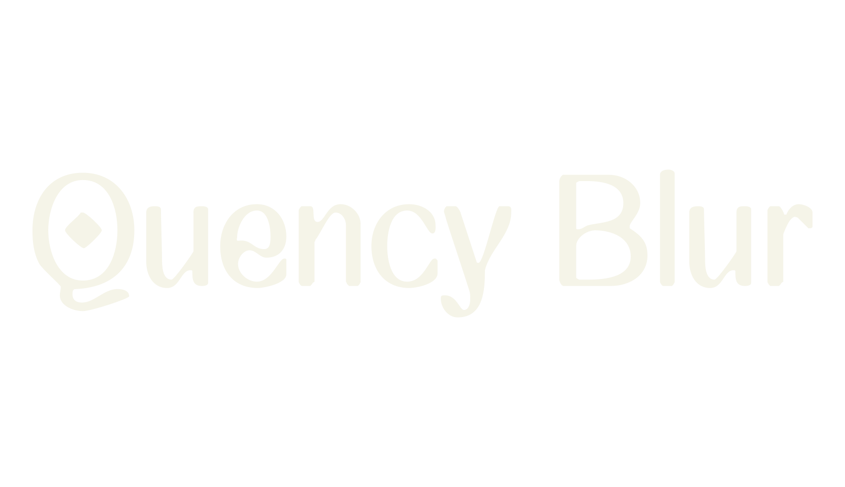 Quency Blur, logo font preview