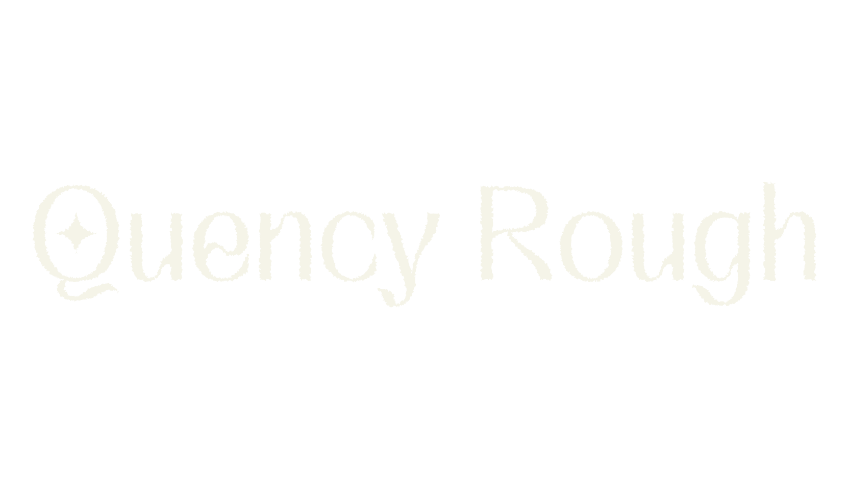 Quency Rough, rough font preview