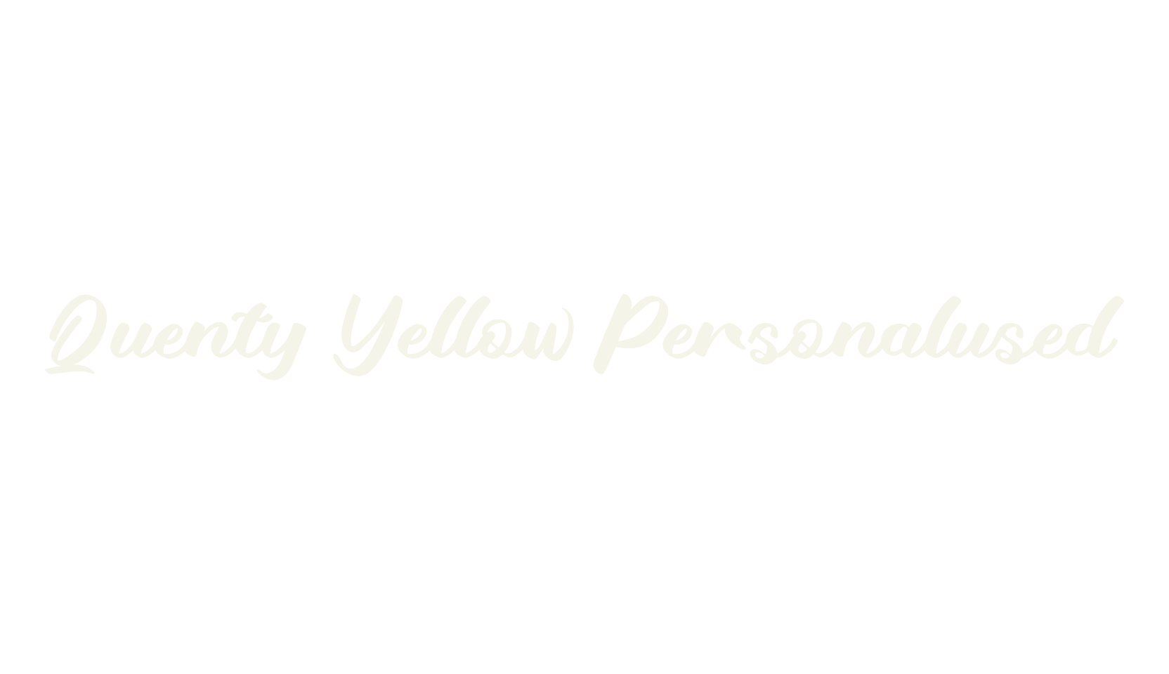 Quenty Yellow Personalused, calligraphy font preview