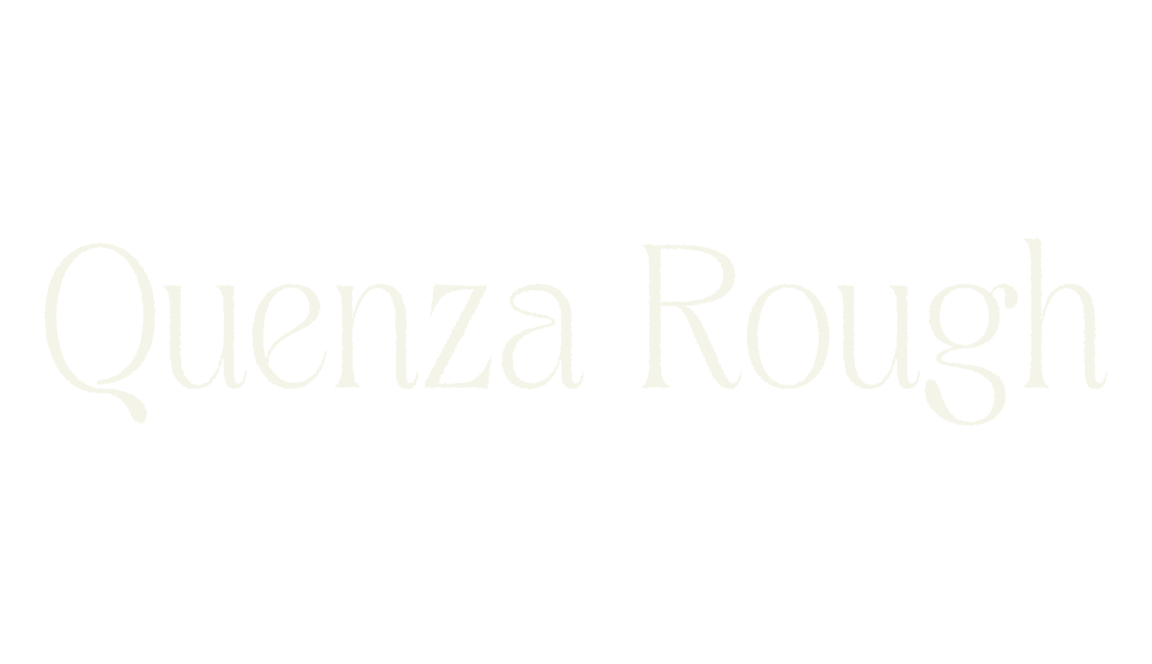 Quenza Rough, poster font preview