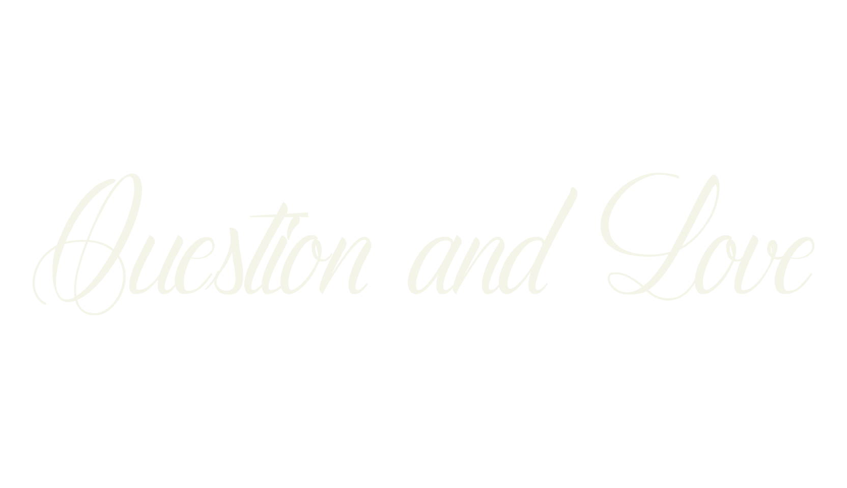 Question and Love, calligraphy font preview
