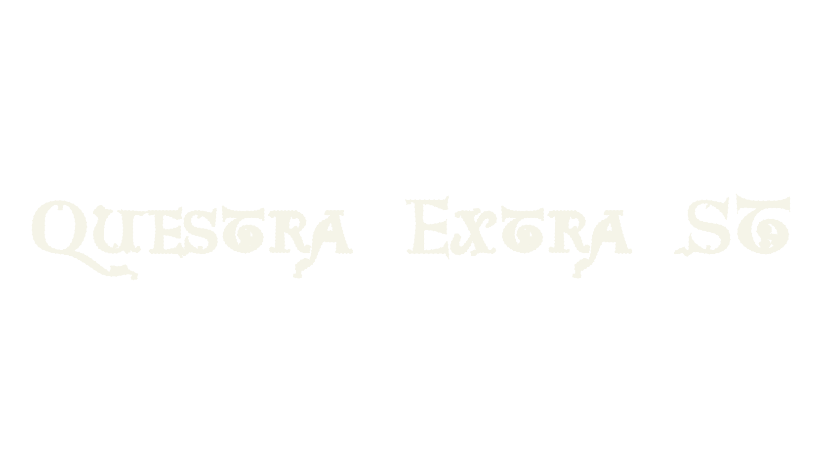 Questra Extra ST, fancy font preview
