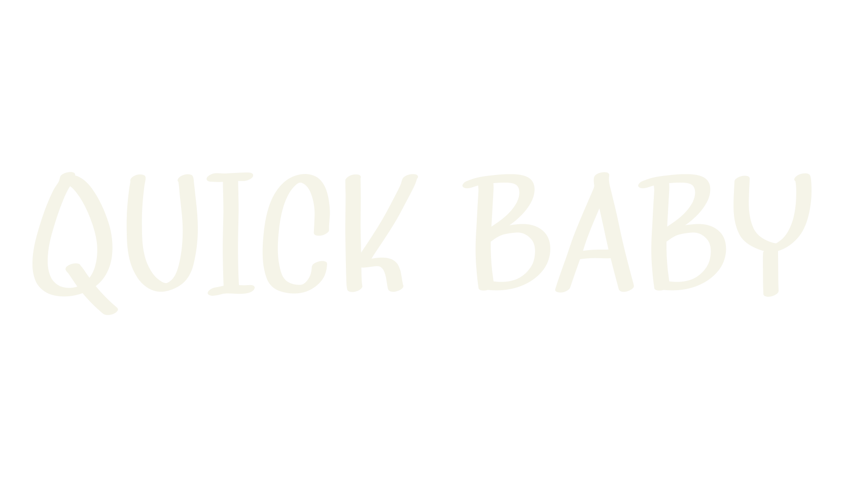 QUICK BABY, handwriting font preview