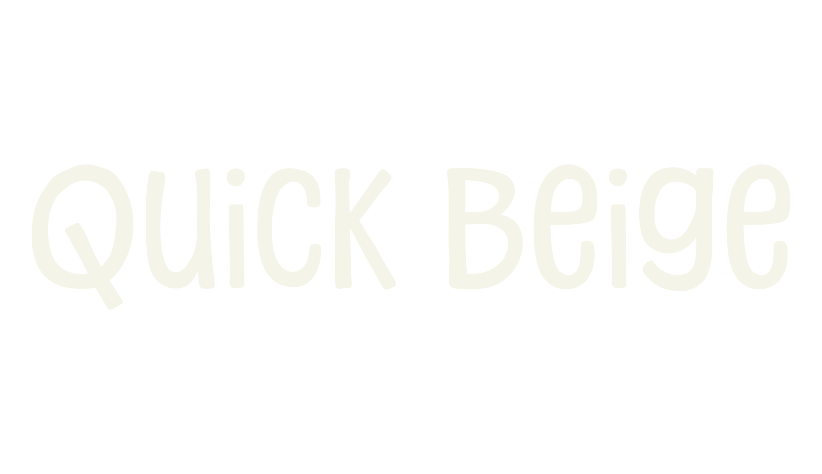 Quick Beige, handwritten font preview