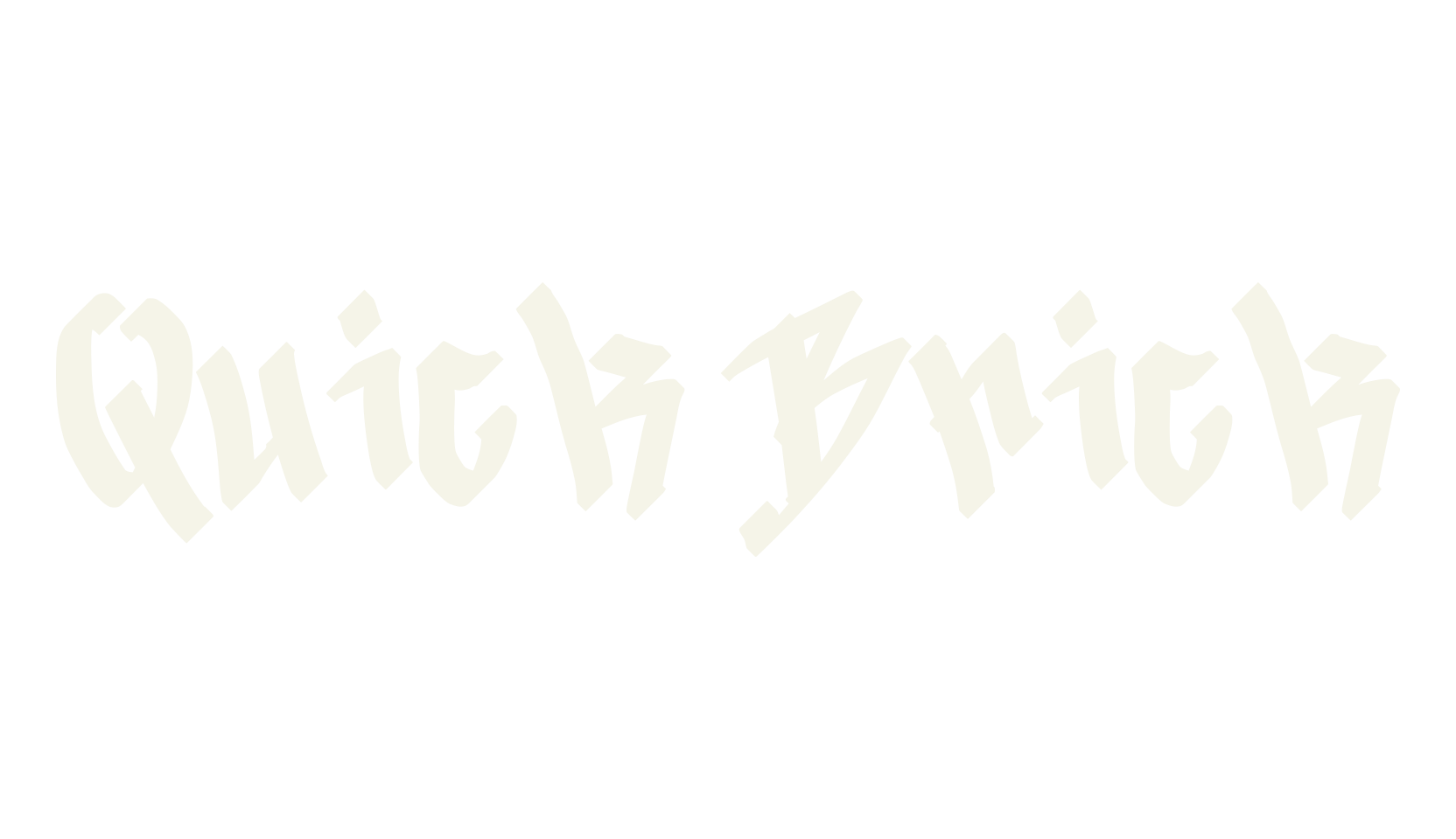 Quick Brick, graffiti font preview