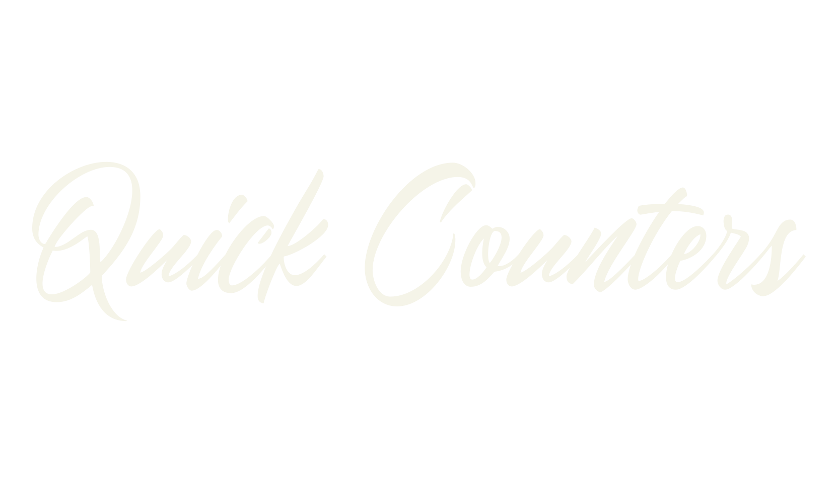 Quick Counters, fashion script font preview