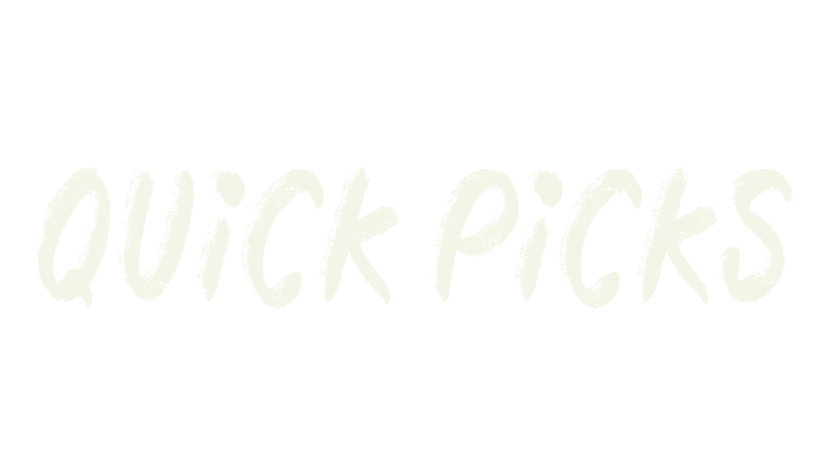 Quick Picks, handwritten font preview
