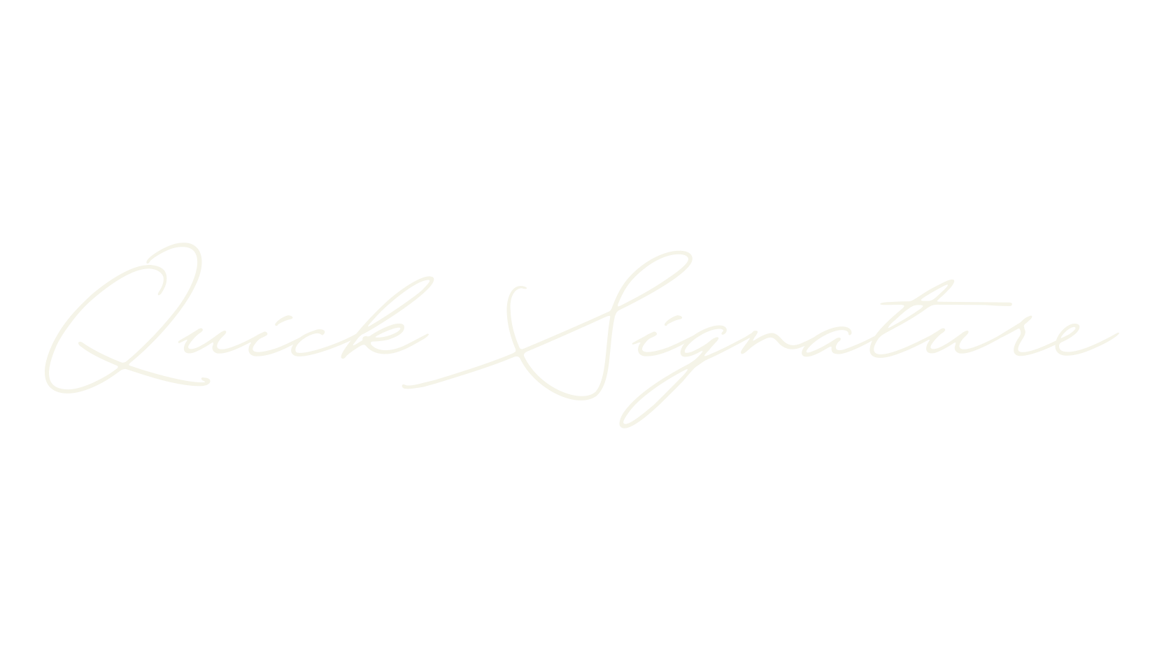 Quick Signature, fashion script font preview