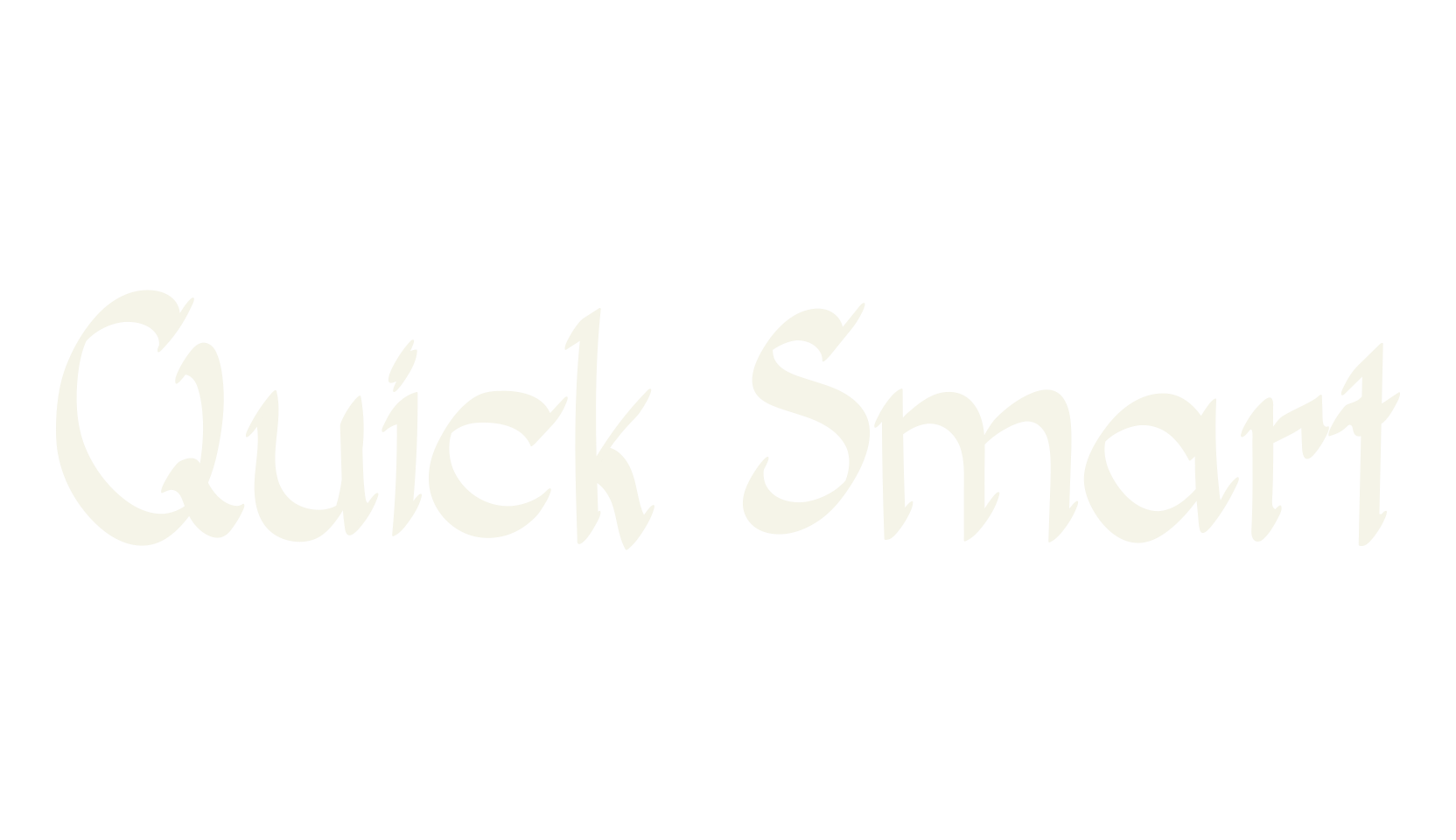 Quick Smart, calligraphy font preview