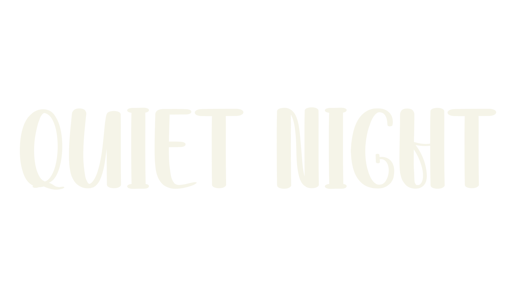 Quiet Night, script font preview