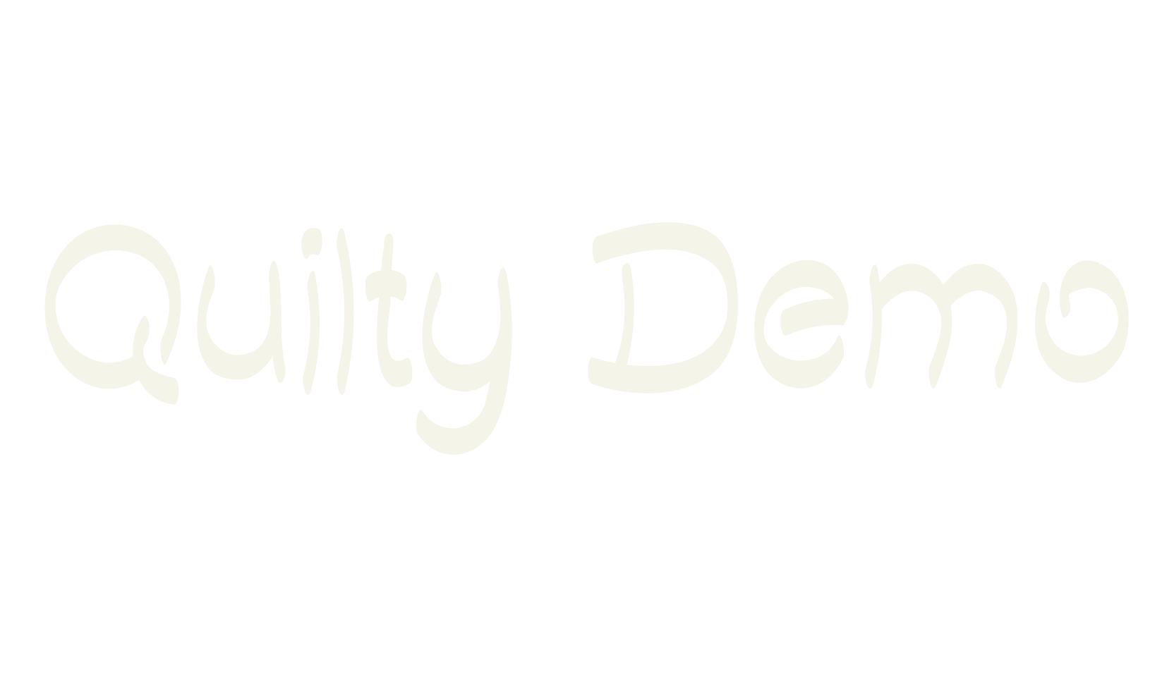 Quilty Demo, stencil font preview