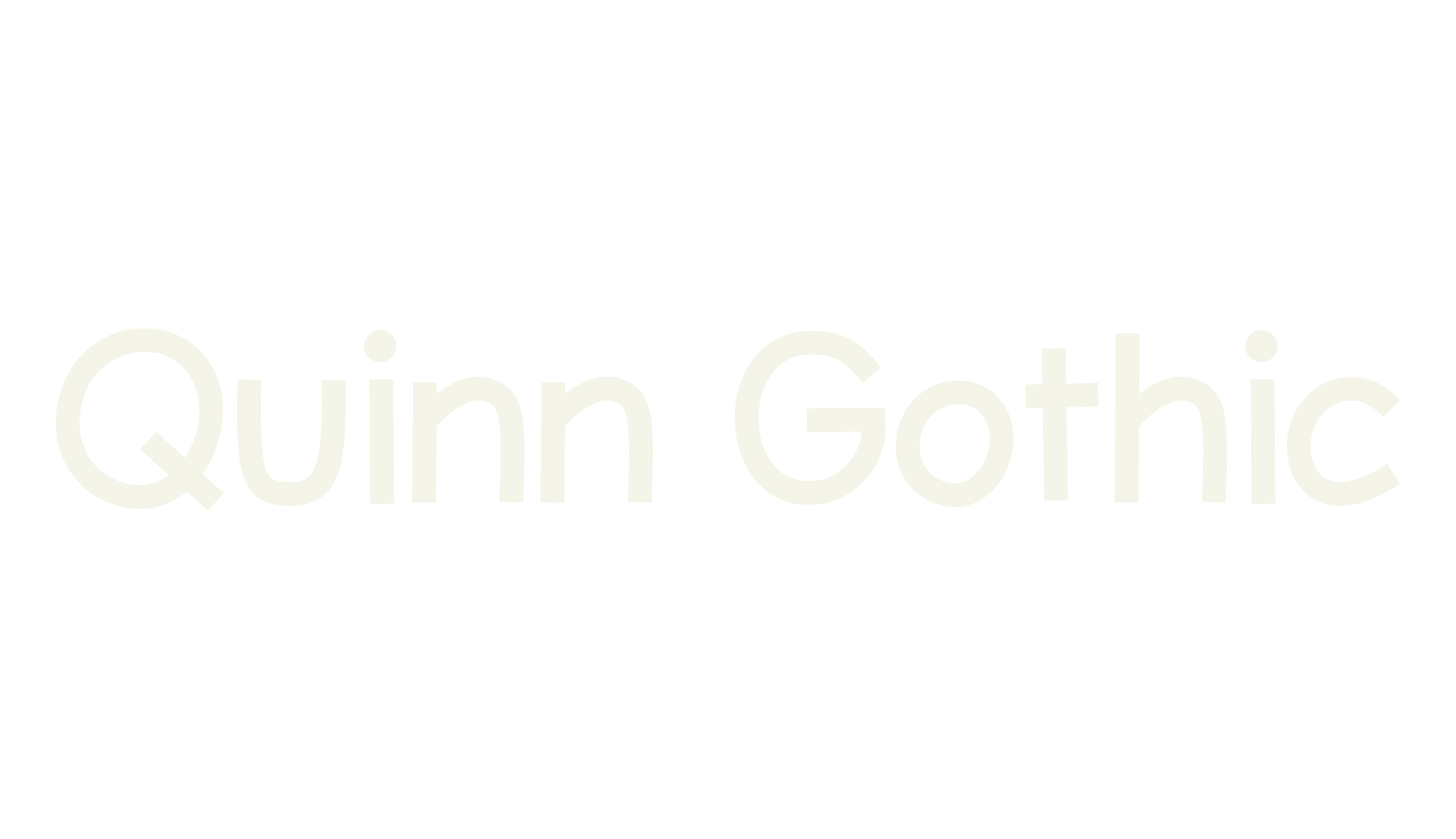 Quinn Gothic, sans serif font preview