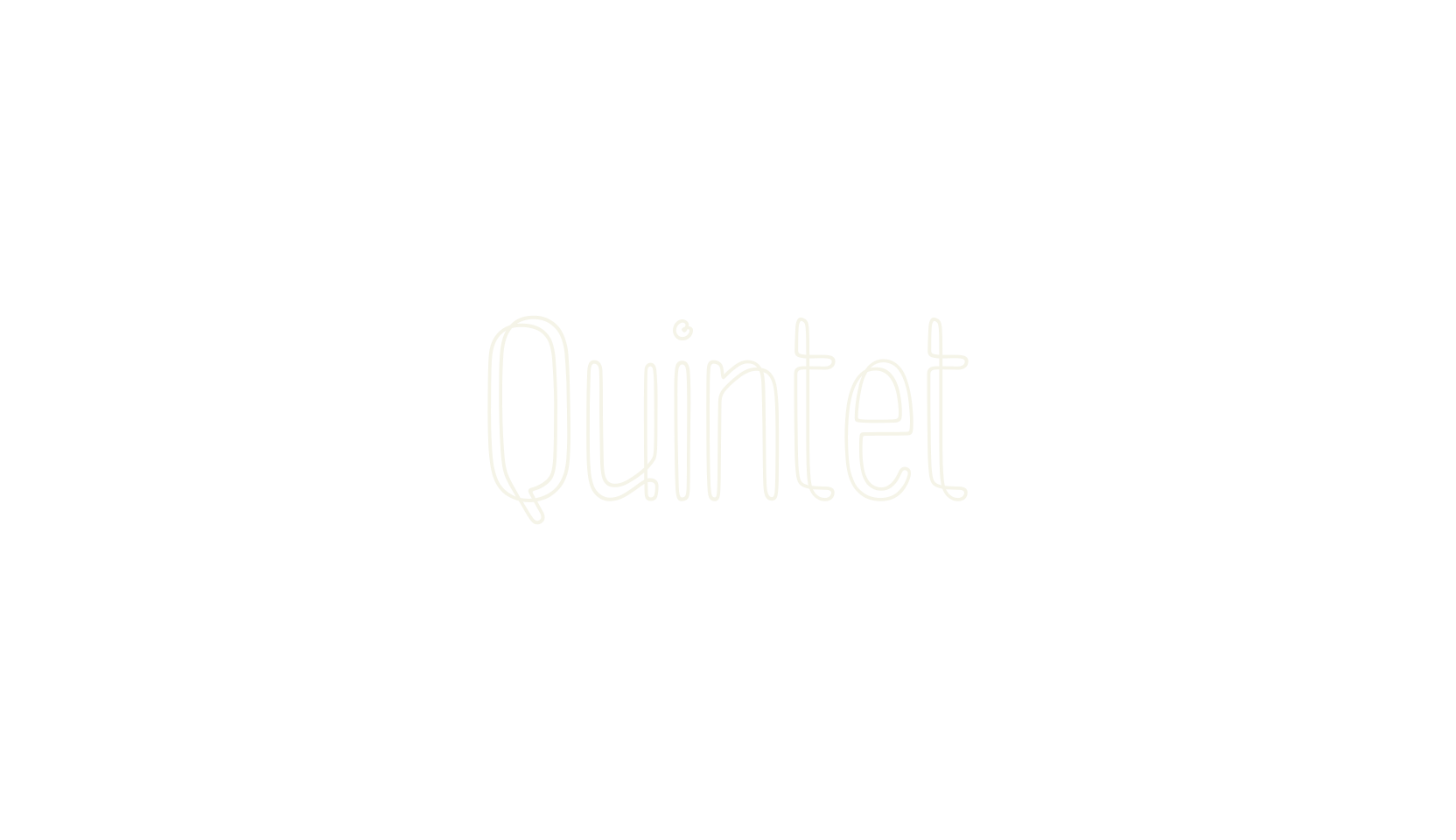 Quintet, outline font preview