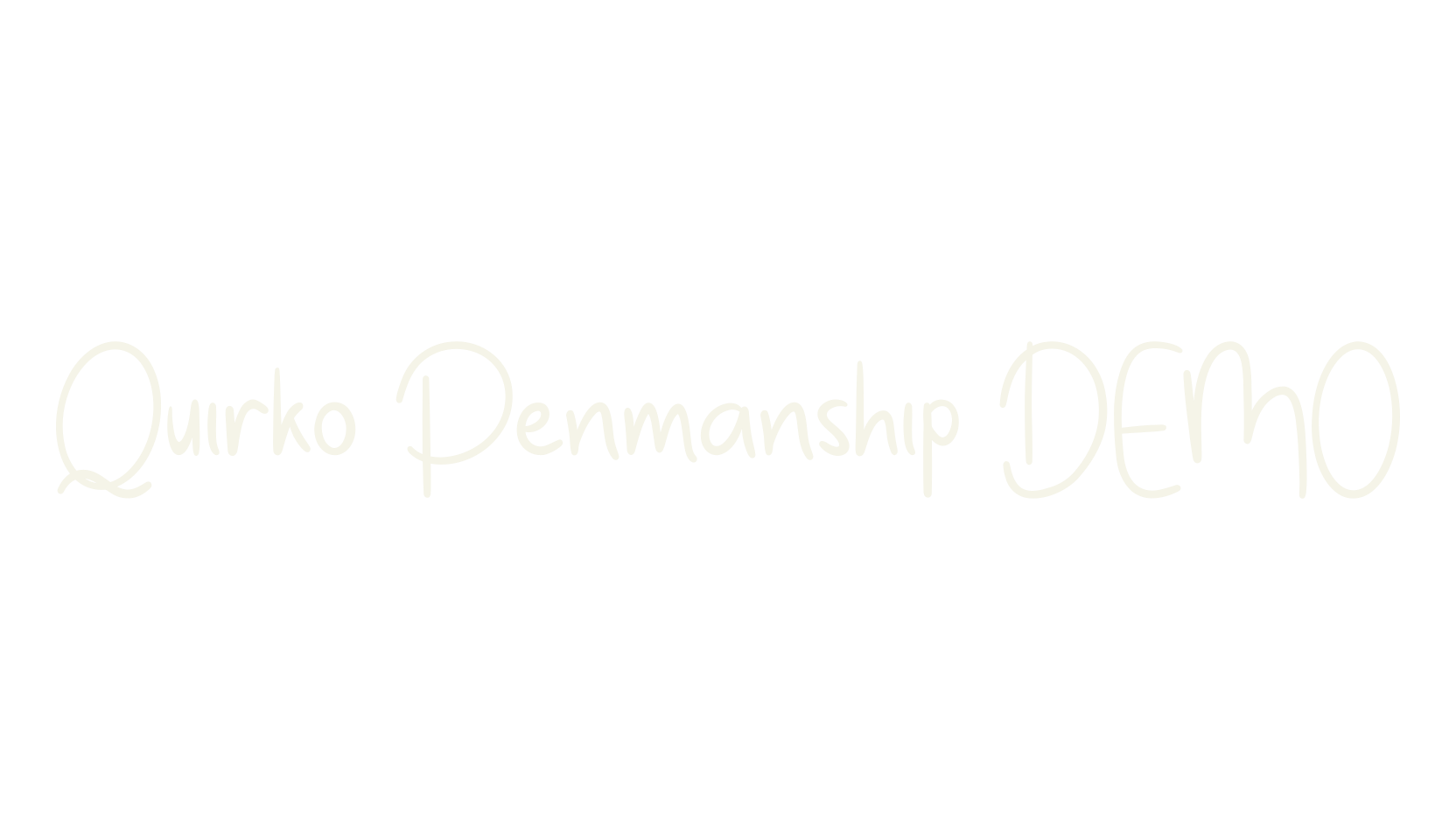 Quirko Penmanship DEMO, handwriting font preview