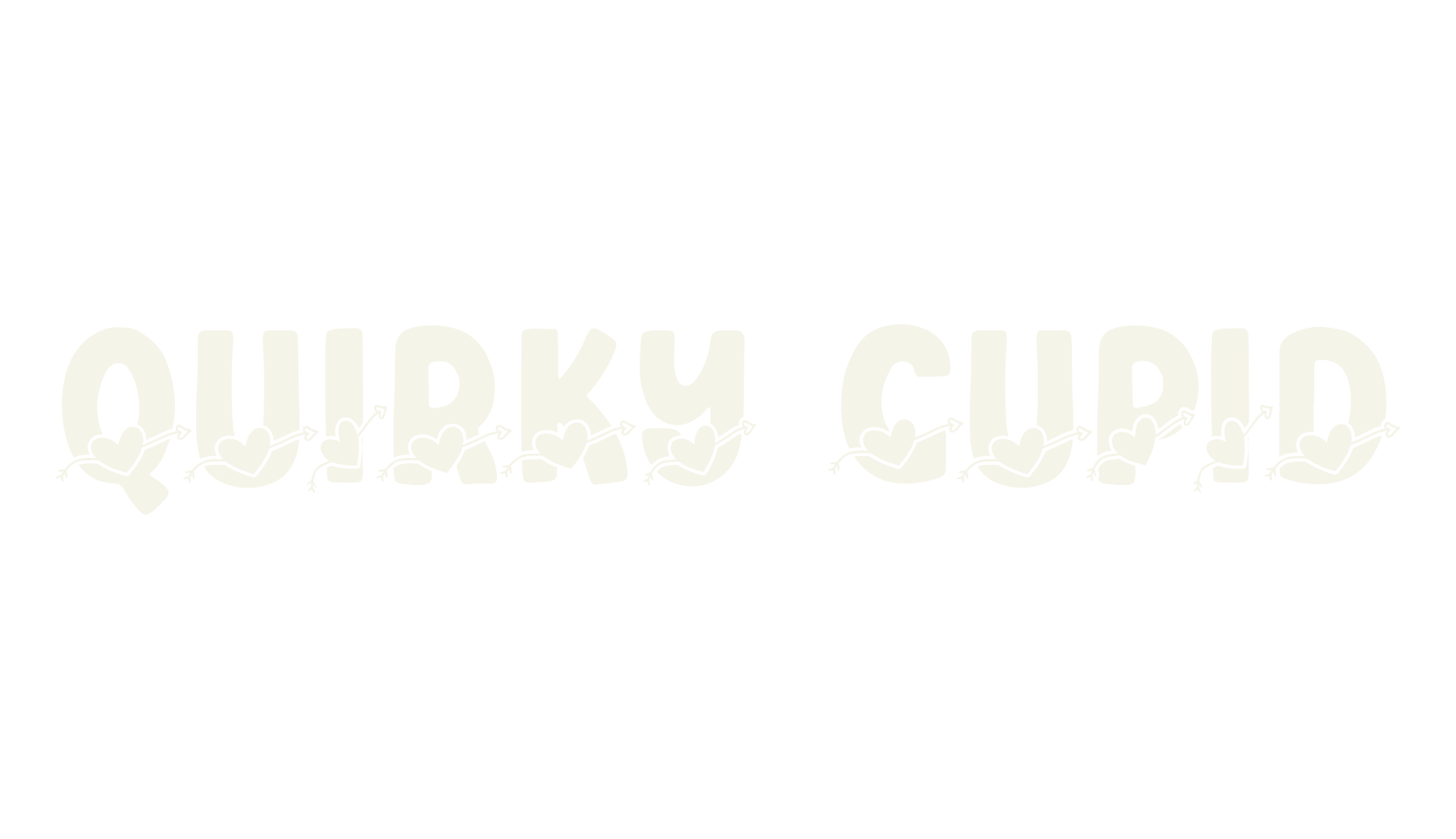 Quirky Cupid, heart font preview