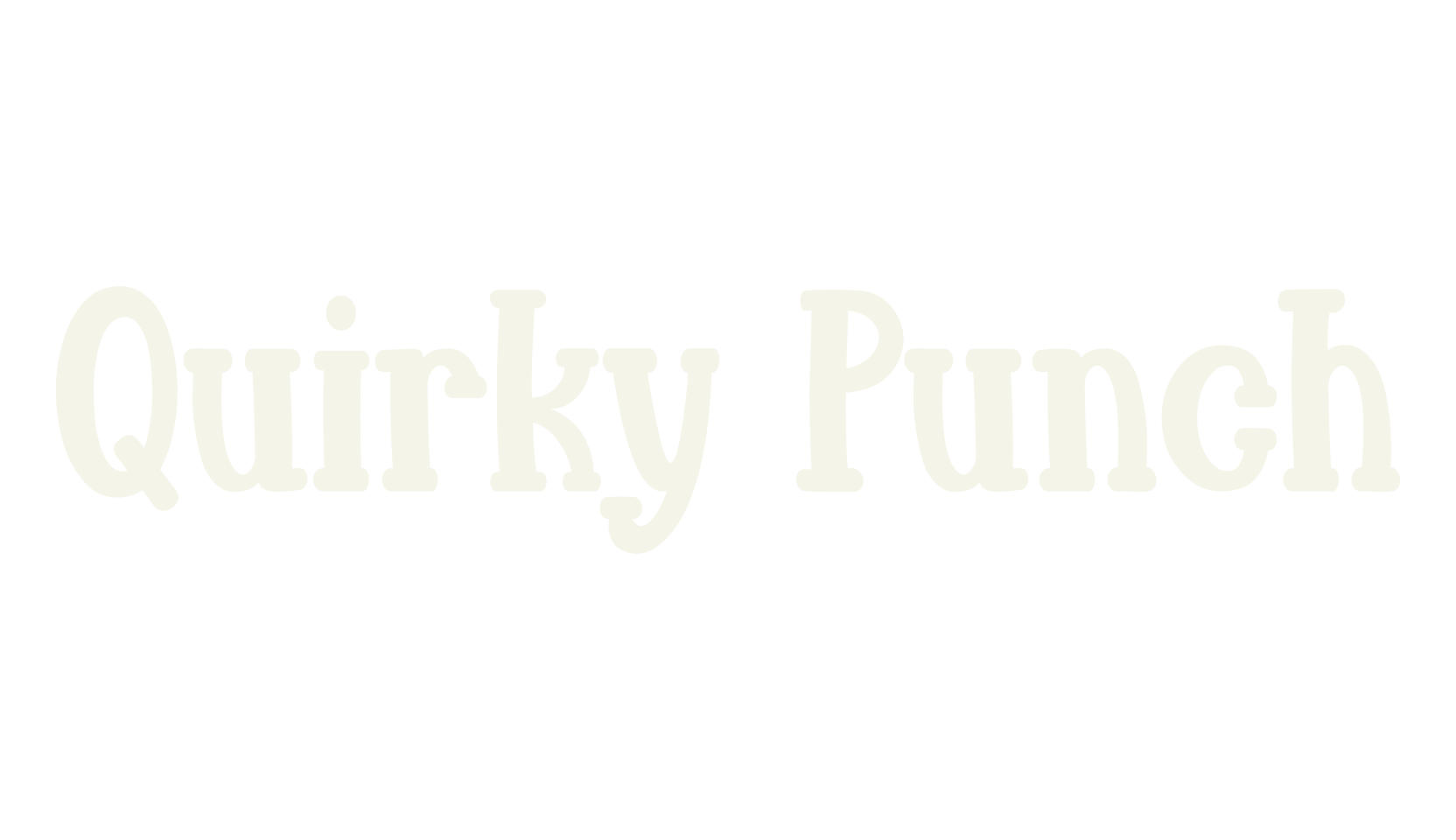 Quirky Punch, cursive font preview