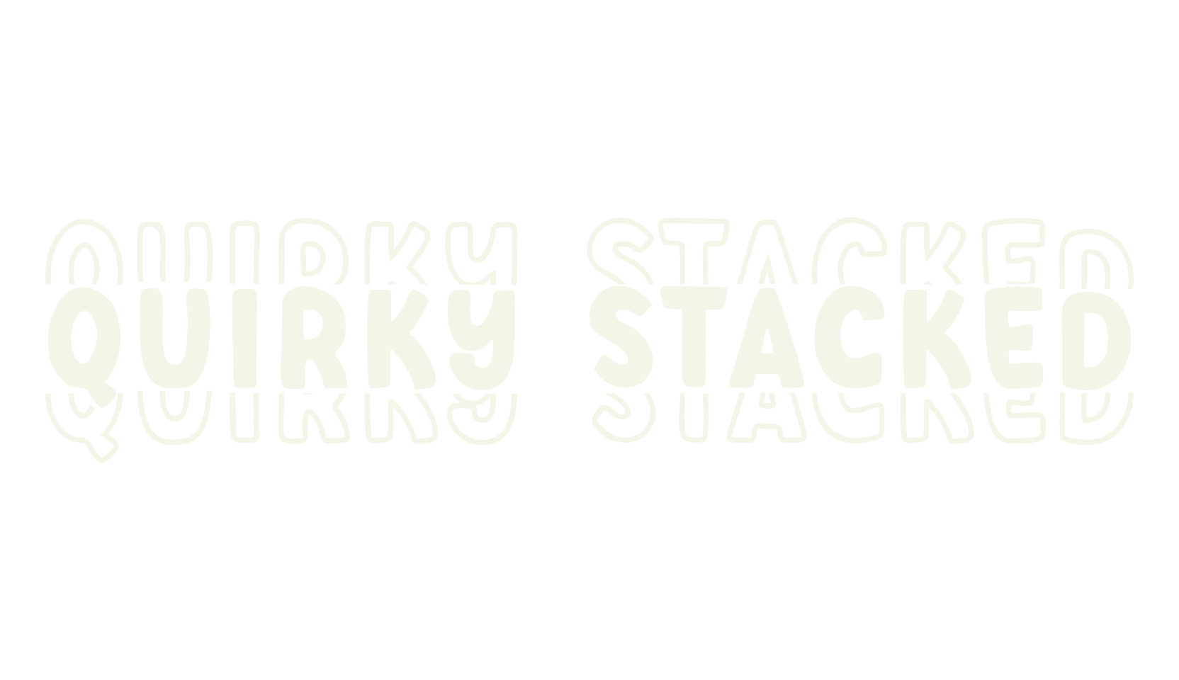Quirky Stacked, quirky font preview