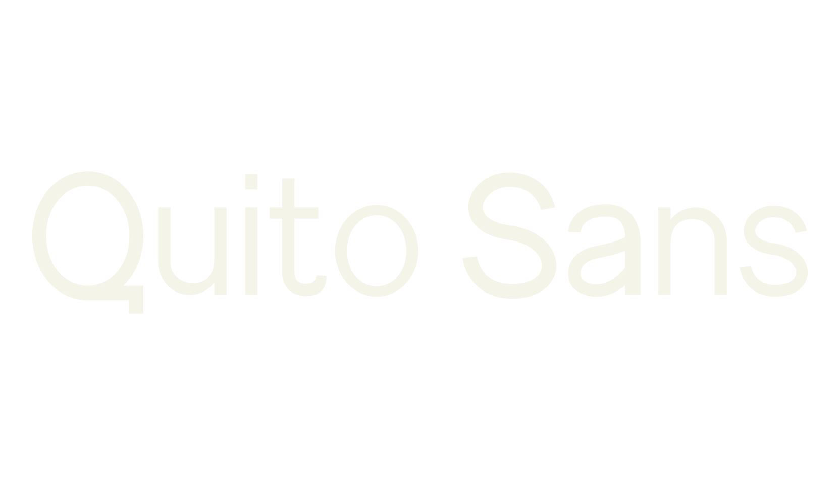 Quito Sans, sans serif font preview