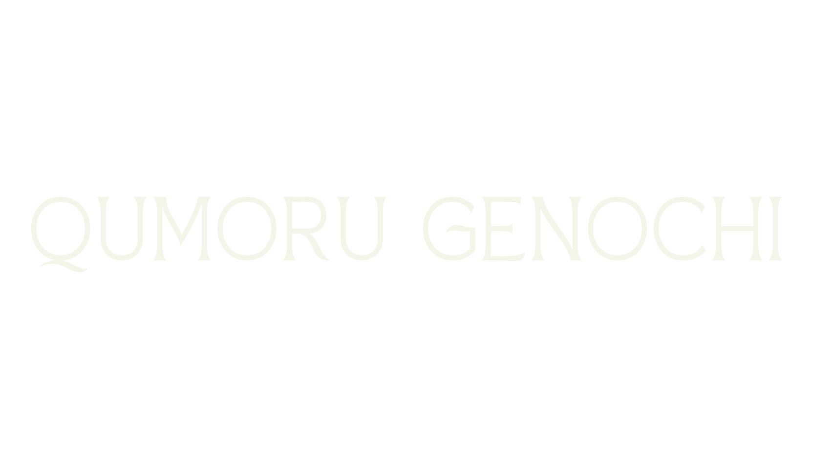 QUMORU GENOCHI, serif font preview