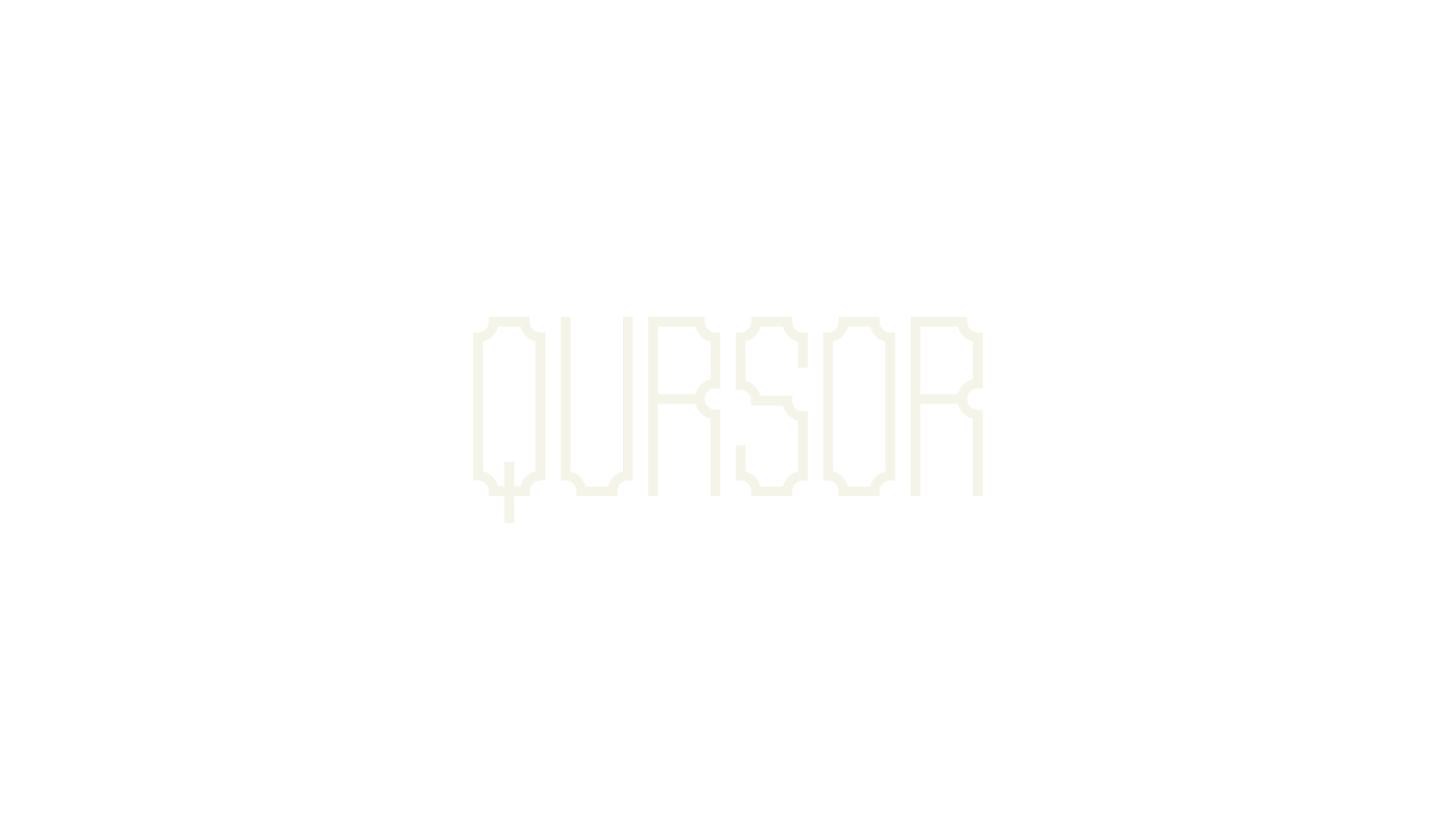 Qursor, futuristic font preview