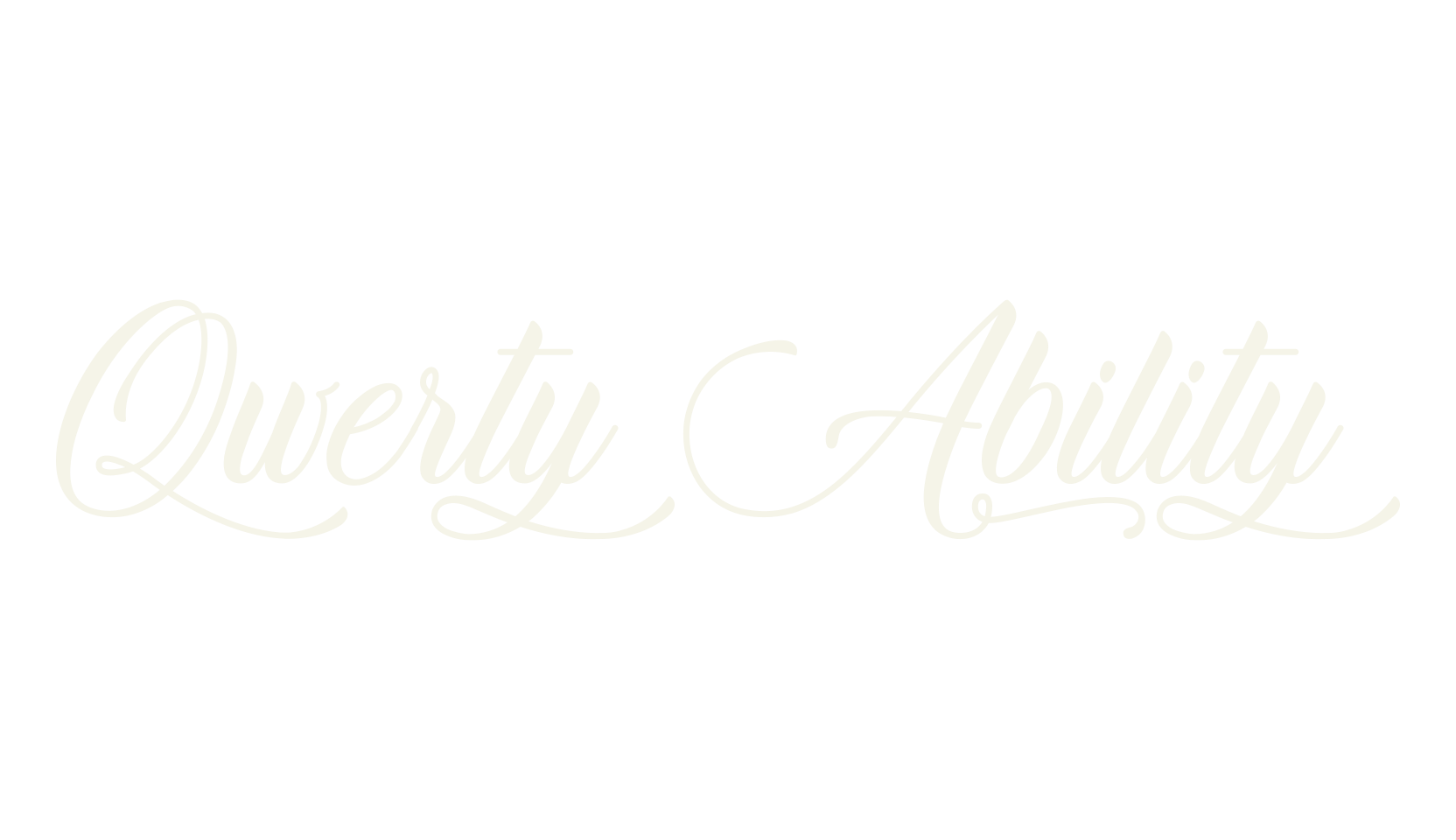 Qwerty Ability, flourish font preview