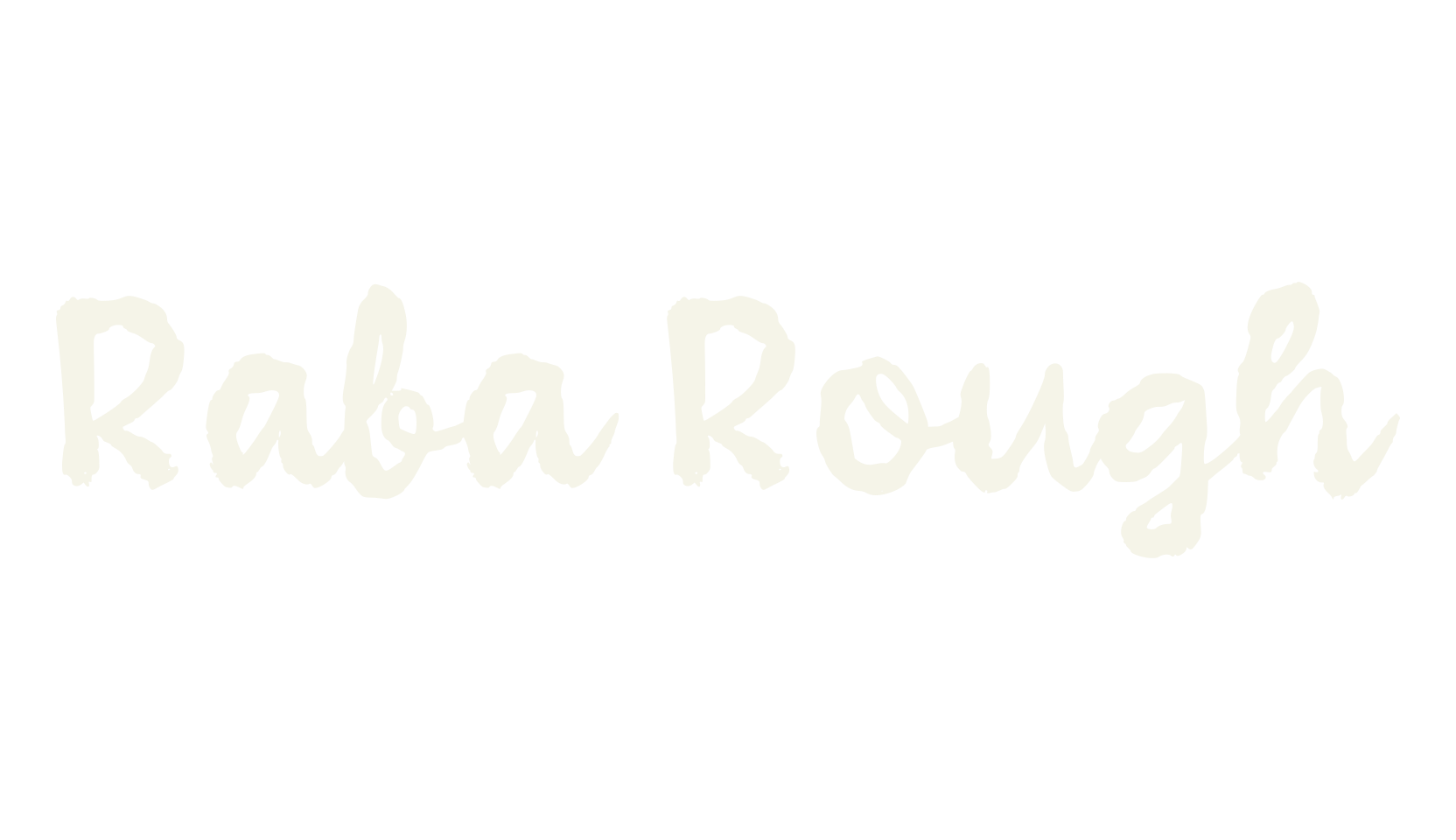 Raba Rough, rough font preview