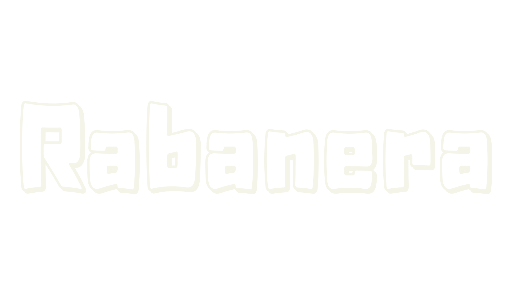 Rabanera, outline font preview