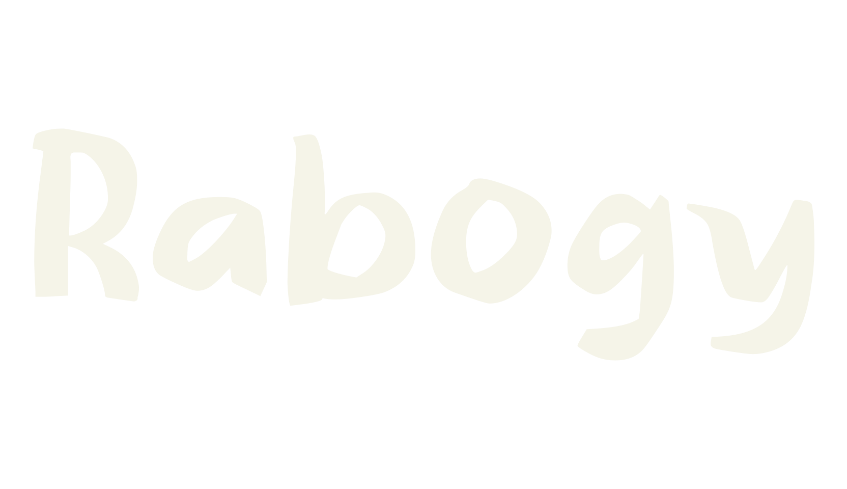 Rabogy, handwritten font preview