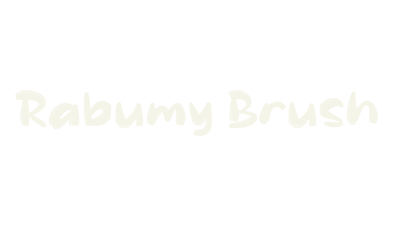 Rabumy Brush, brush font preview