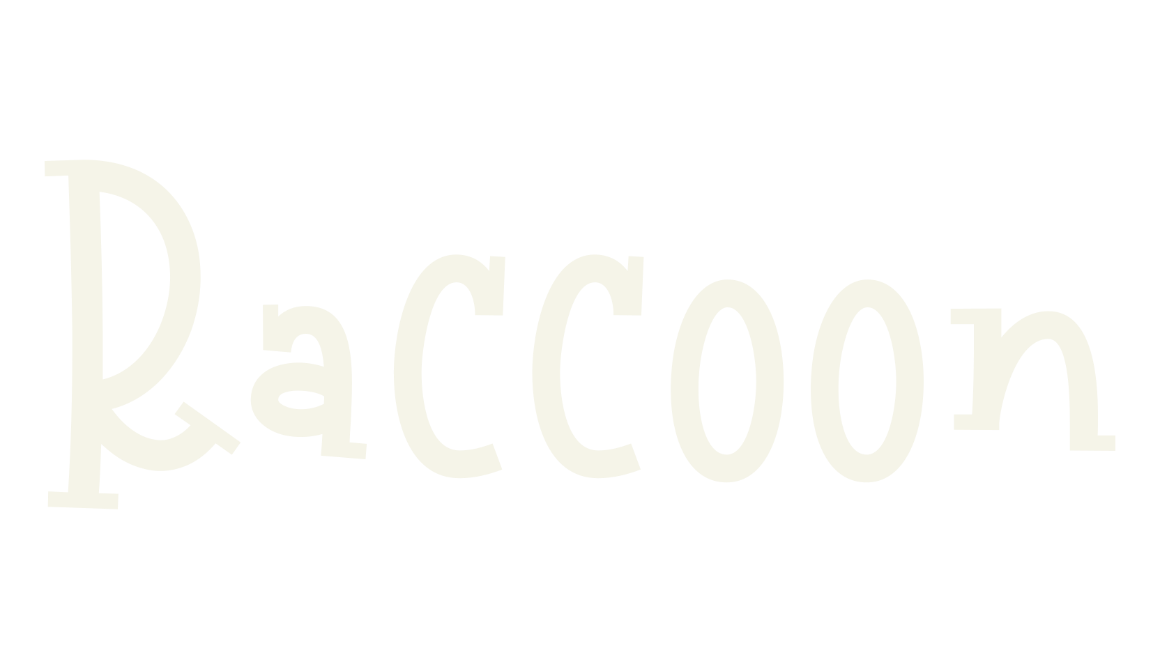 Raccoon, children font preview